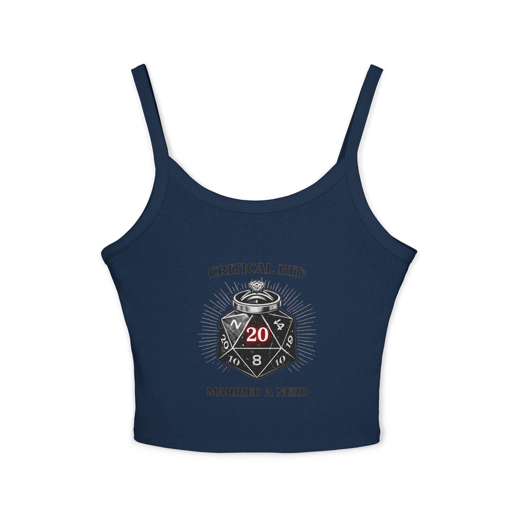 Critical Hit Married a Nerd Tank Top | D20 Dice Gaming Crop Top