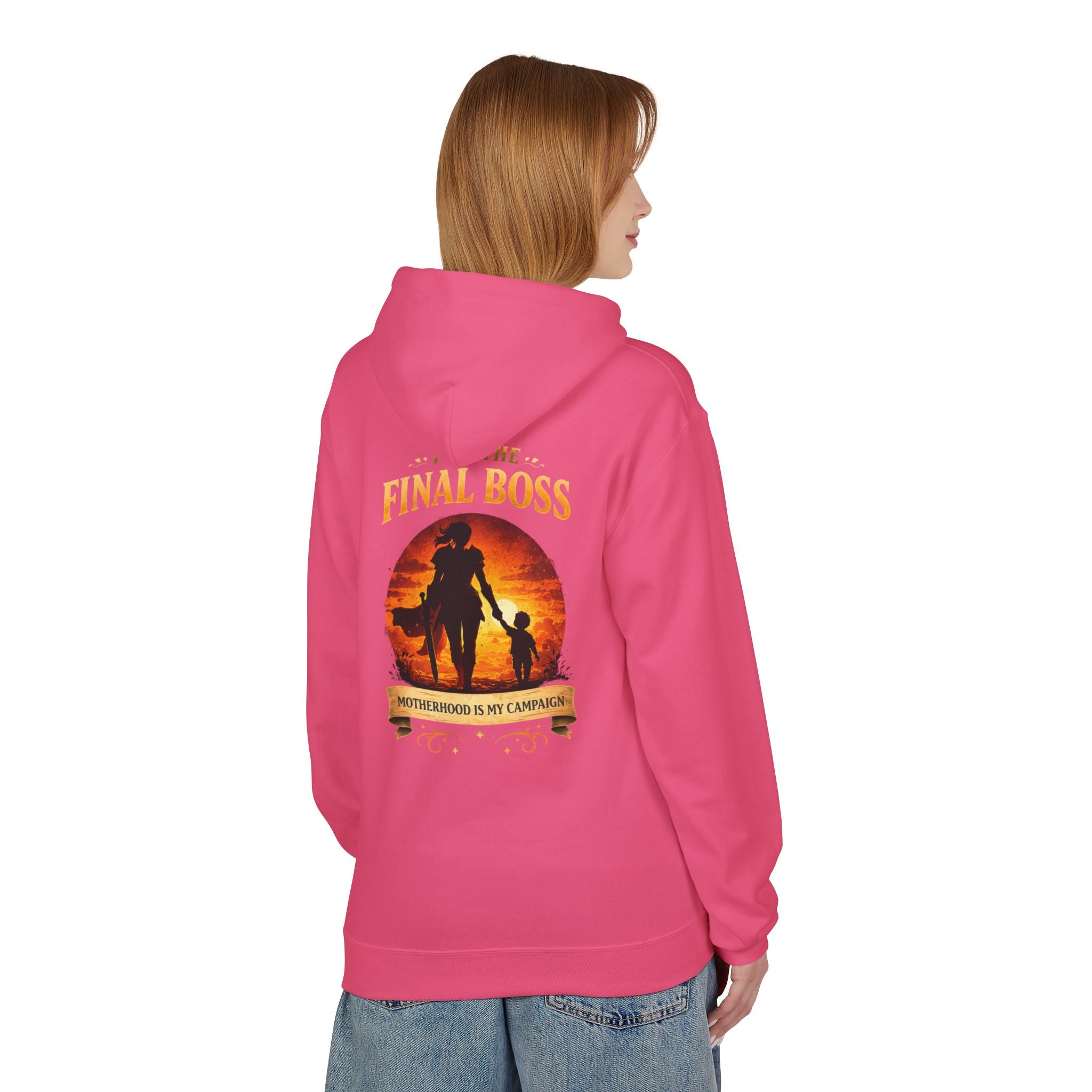 Motherhood Final Boss Hoodie — "Motherhood Is My Campaign" Graphic Hoodie