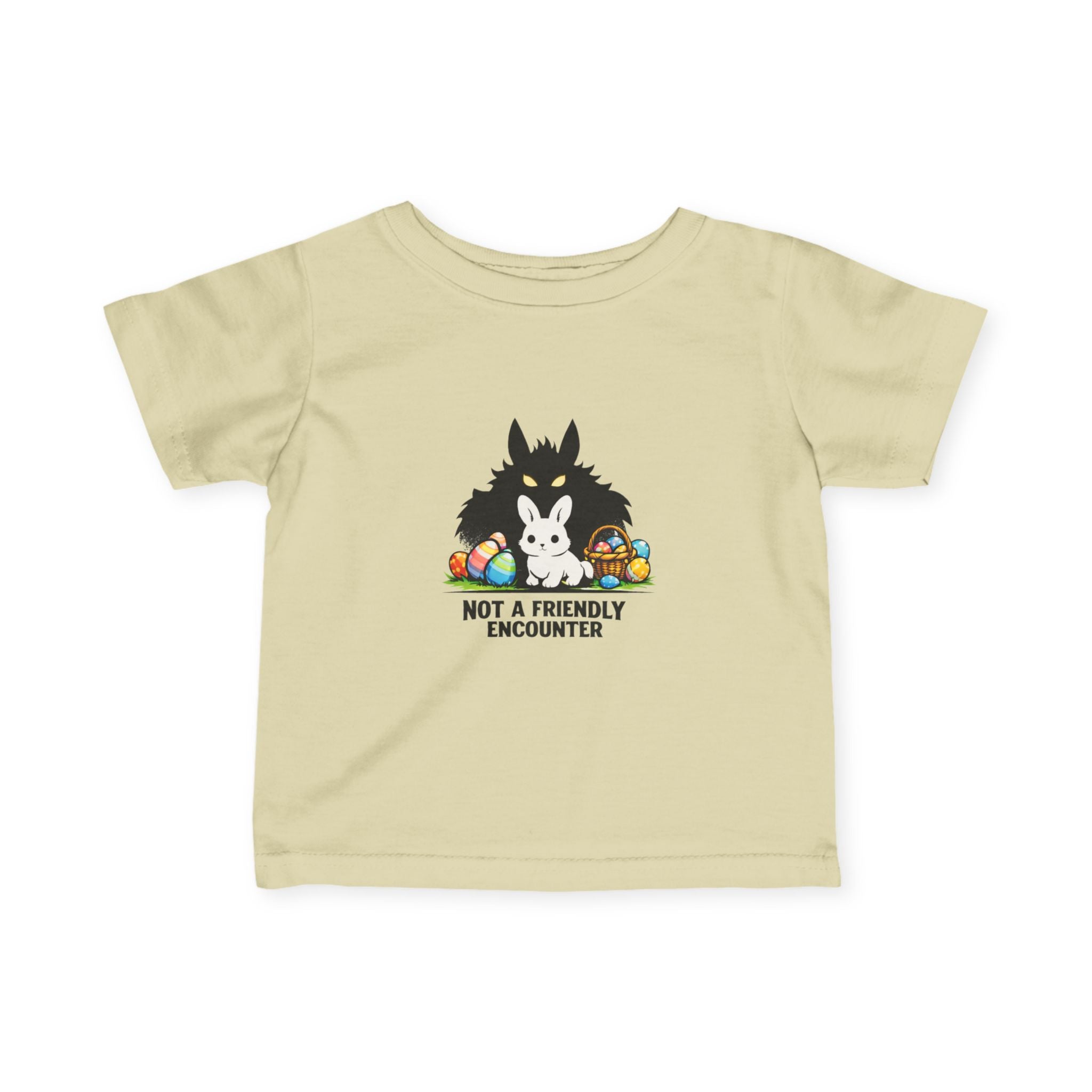 Not a Friendly Encounter Infant Tee | Wolf and Bunny Easter Eggs