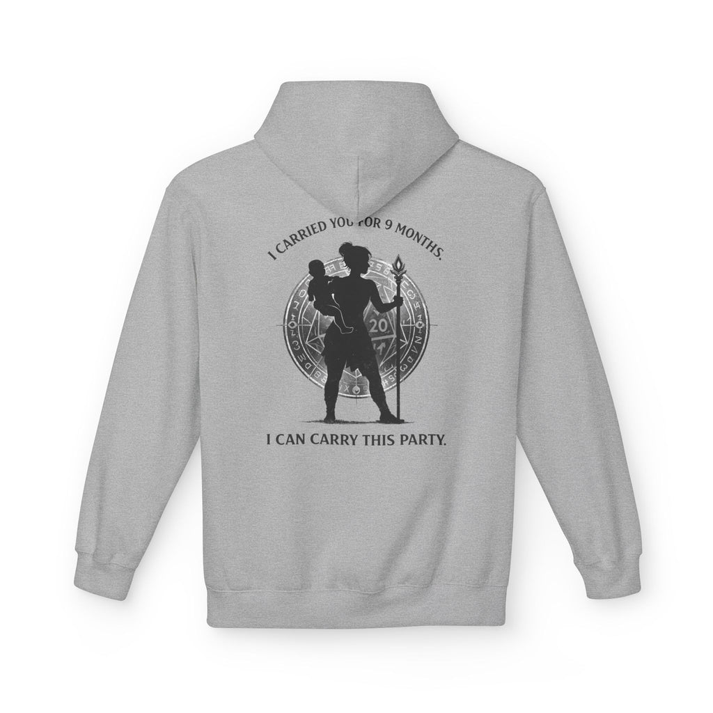 Warrior Mother Silhouette Hoodie | I Carried You for 9 Months, I Can Carry This Party