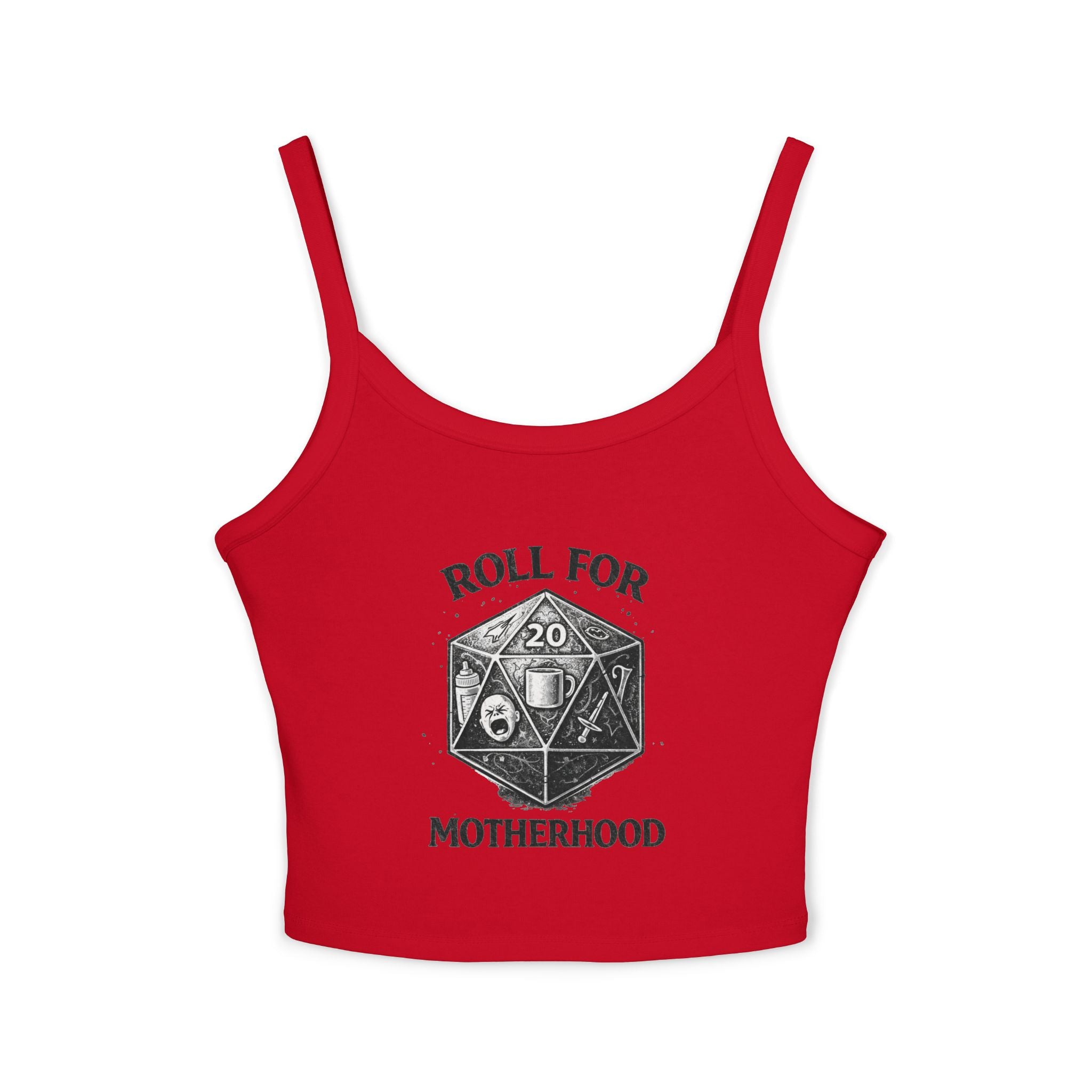 Roll for Motherhood Tank Top | D20 Dice Mom Gaming Graphic