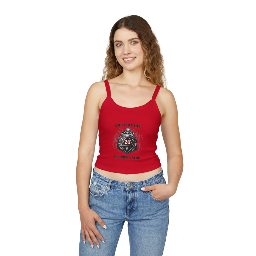 Critical Hit Married a Nerd Tank Top | D20 Dice Gaming Crop Top
