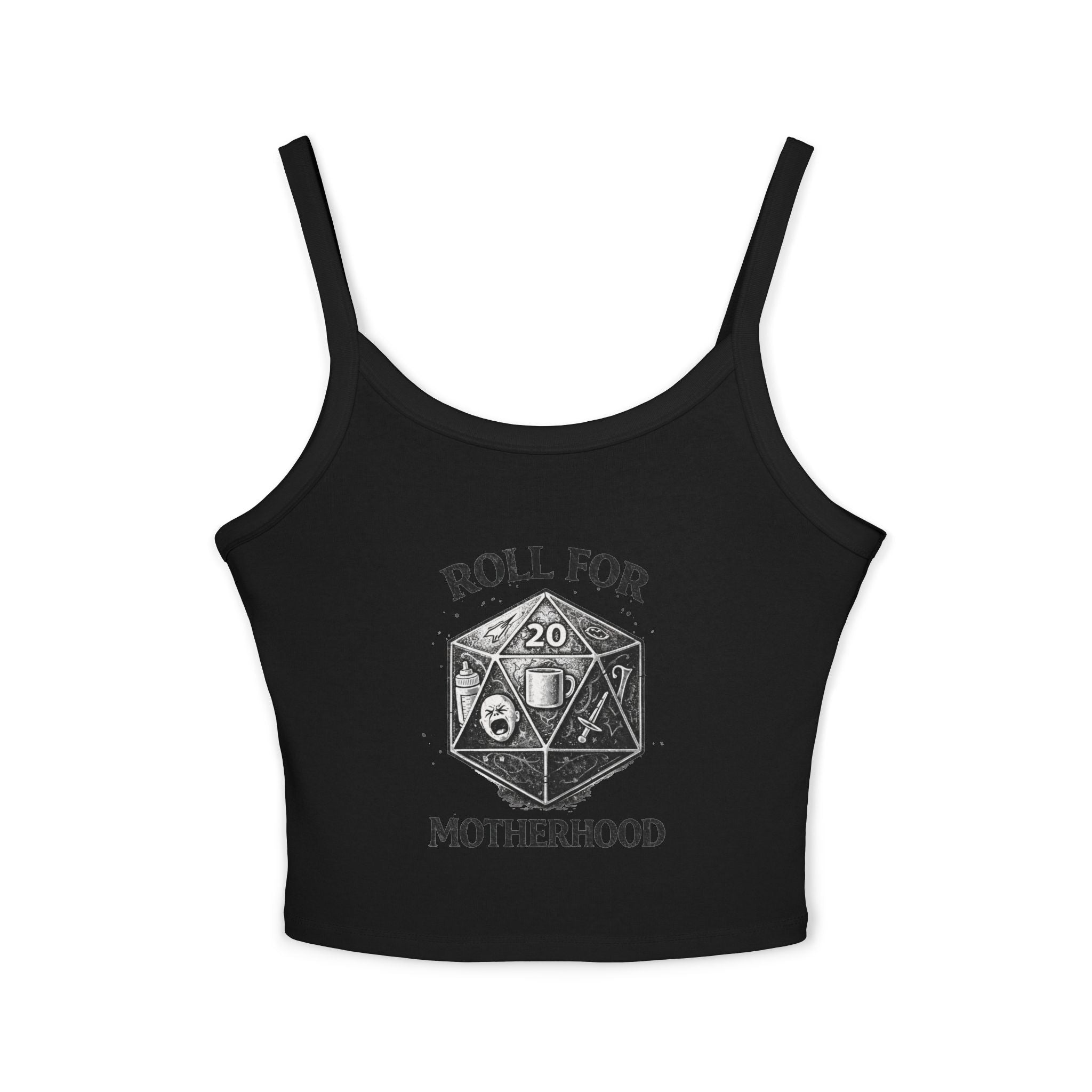 Roll for Motherhood Tank Top | D20 Dice Mom Gaming Graphic