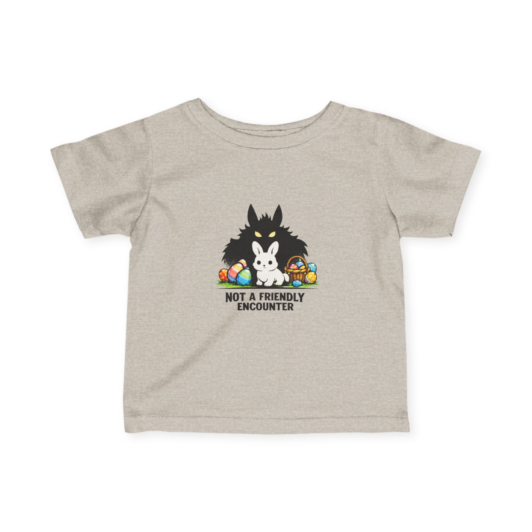 Not a Friendly Encounter Infant Tee | Wolf and Bunny Easter Eggs
