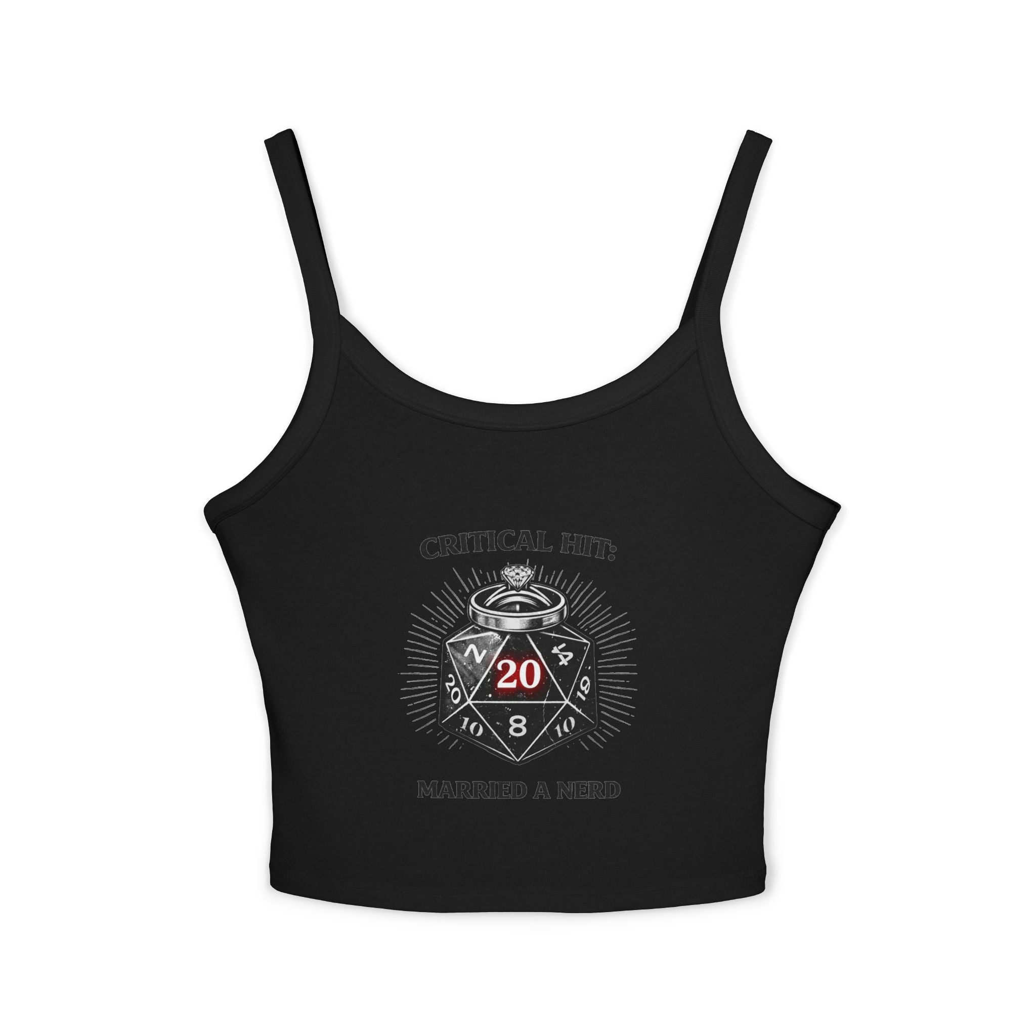Critical Hit Married a Nerd Tank Top | D20 Dice Gaming Crop Top