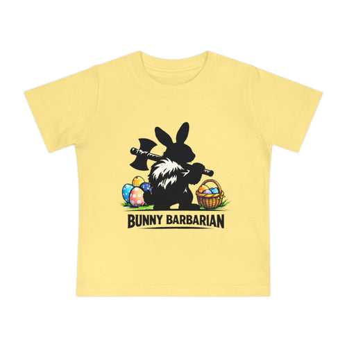 Bunny Barbarian Baby T-Shirt | Easter bunny, eggs, basket