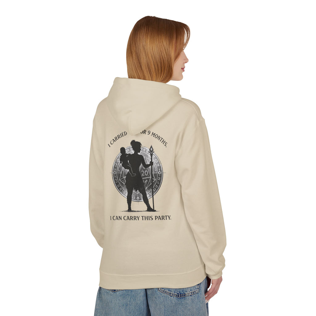 Warrior Mother Silhouette Hoodie | I Carried You for 9 Months, I Can Carry This Party