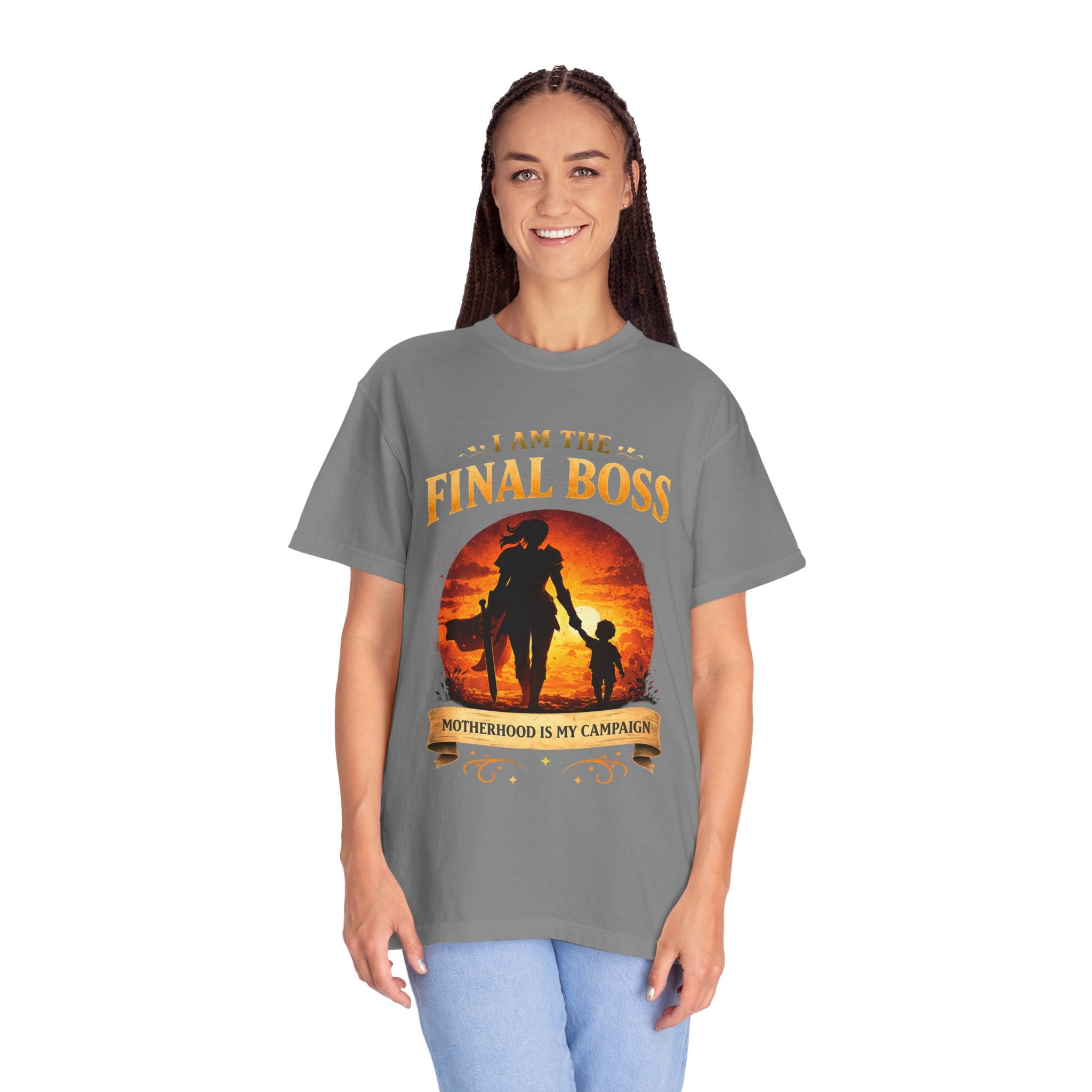 T‑Shirt — "I Am The Final Boss: Motherhood Is My Campaign" Graphic Tee