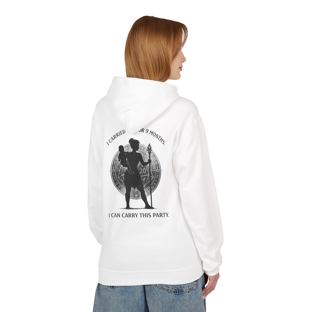 Warrior Mother Silhouette Hoodie | I Carried You for 9 Months, I Can Carry This Party