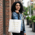 The One Who Never Fails Her Saves tote bag | RPG D20 tabletop gamer design