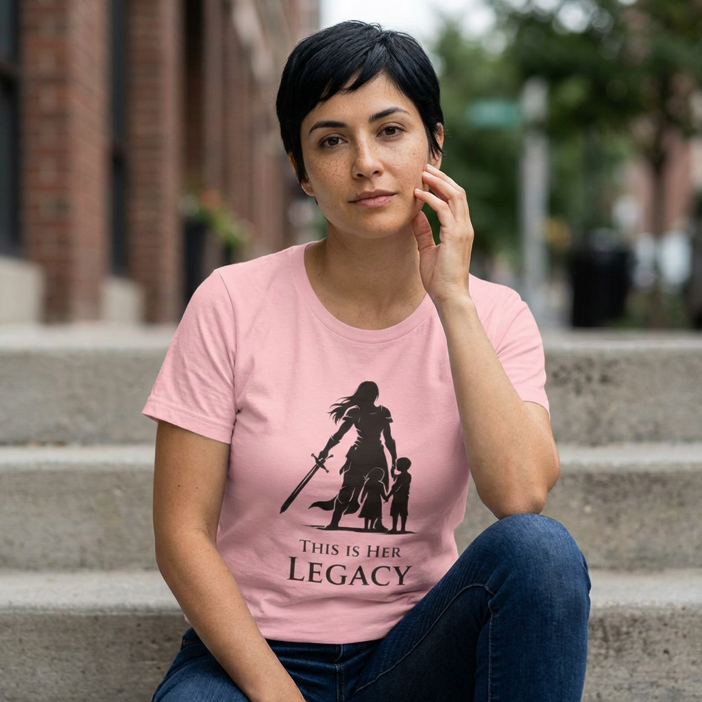 Warrior Mom Shirt – This Is Her Legacy – Strong Mother Gift – Fantasy Woman Tee – Powerful Mom Apparel – Mother’s Day Gift Idea