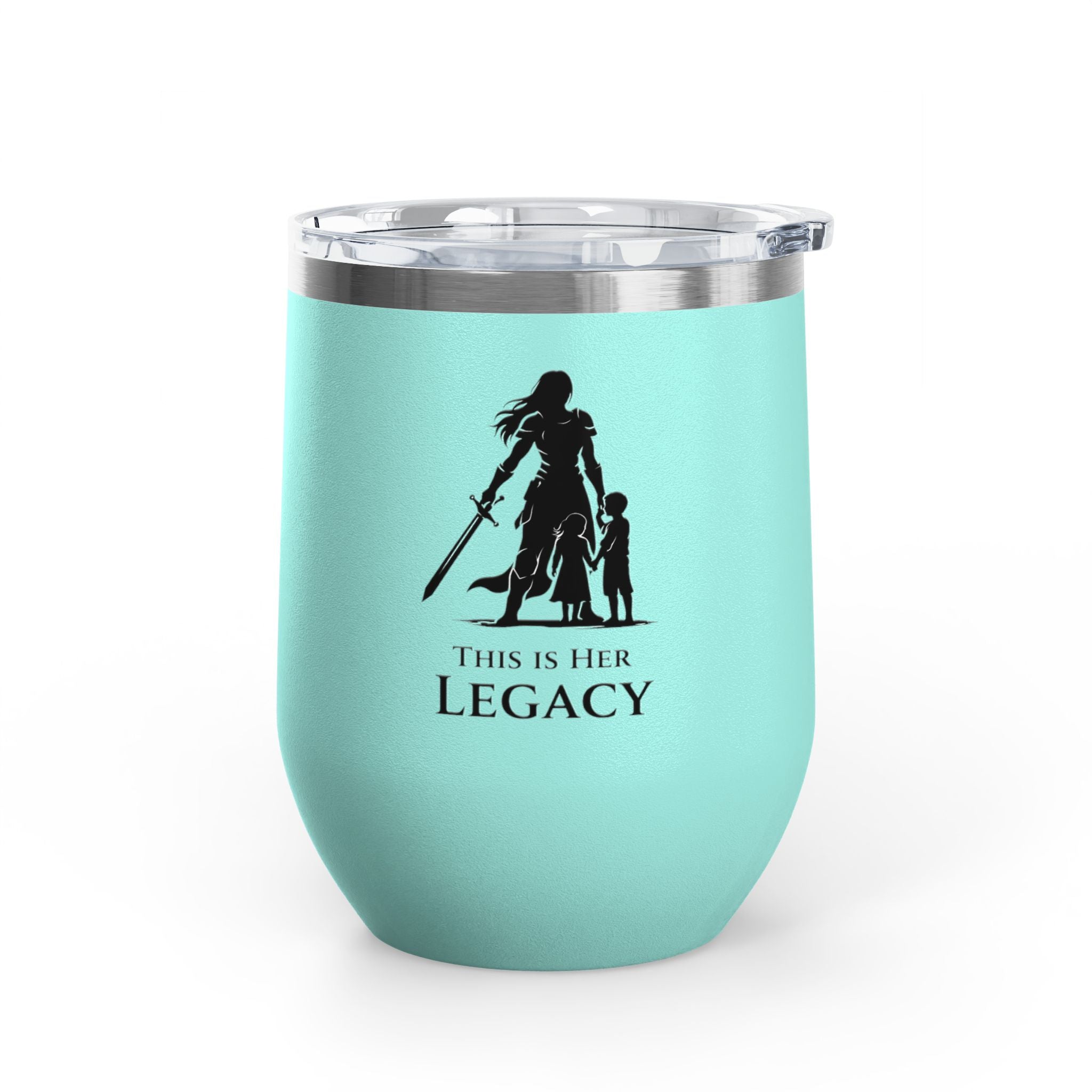Warrior Mom Wine Tumbler – This Is Her Legacy – Strong Mother Gift – Funny Mom Cup Alternative – Wine Mom Gift – Mother’s Day Tumbler