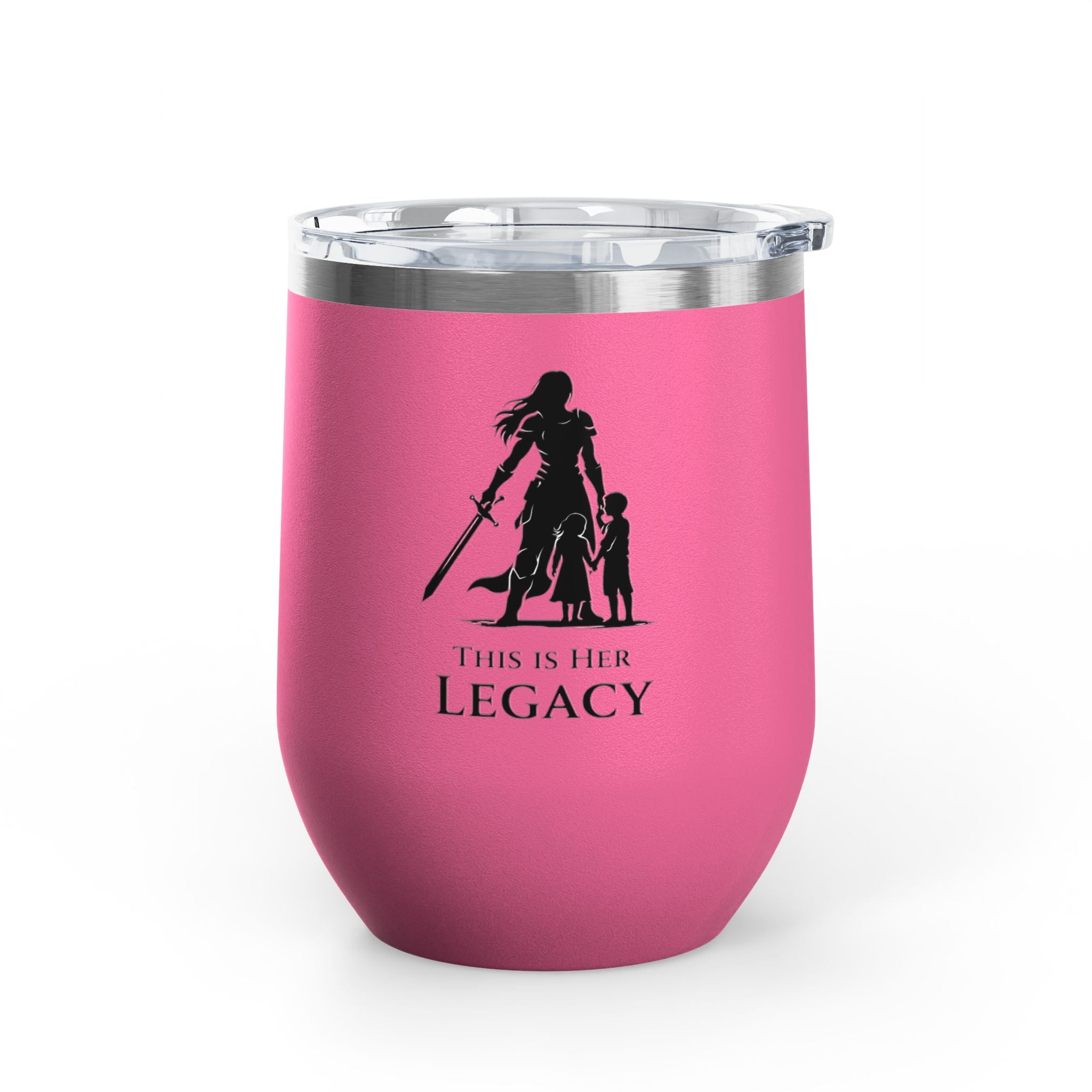 Warrior Mom Wine Tumbler – This Is Her Legacy – Strong Mother Gift – Funny Mom Cup Alternative – Wine Mom Gift – Mother’s Day Tumbler