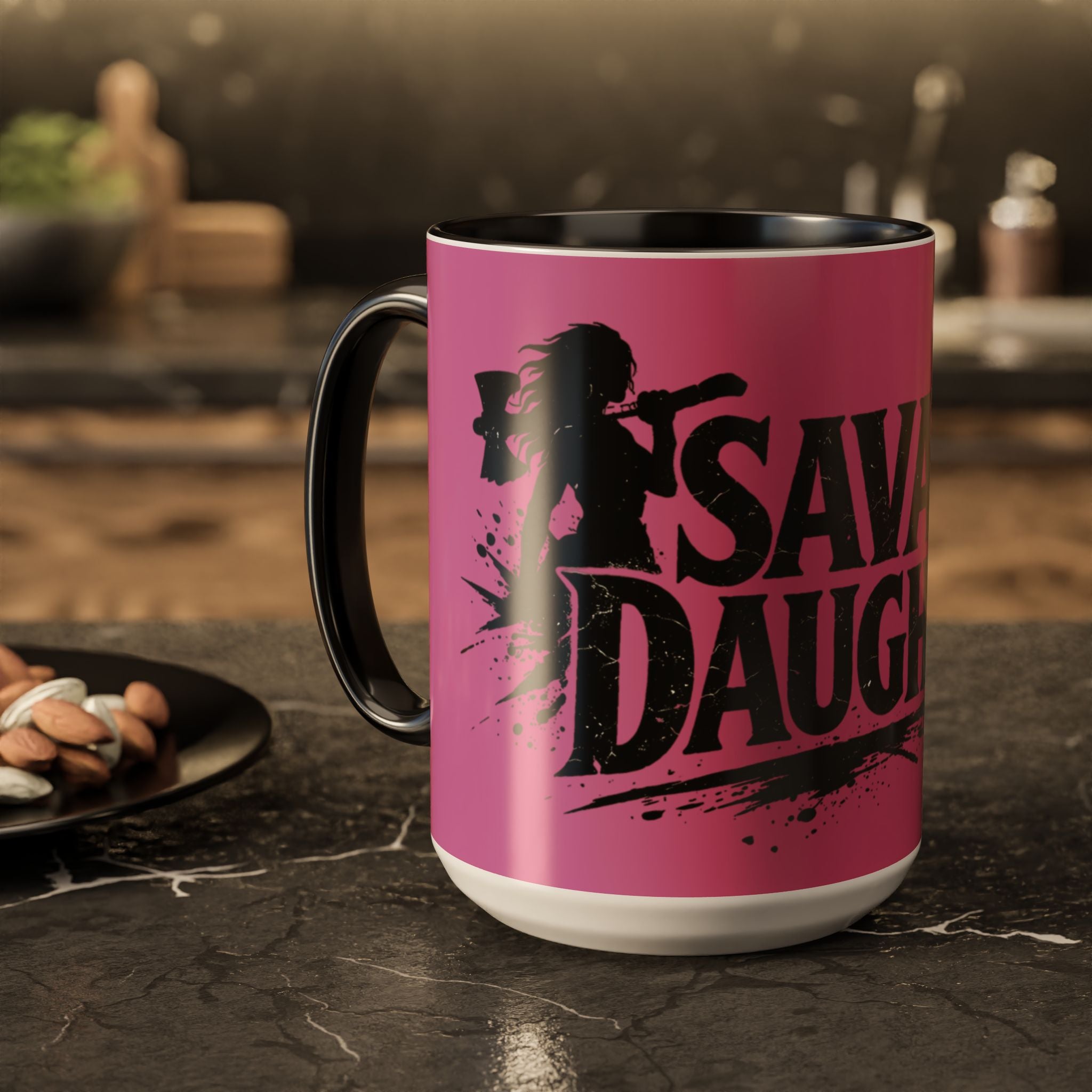 Savage Daughter Mug | Pink Black Accent