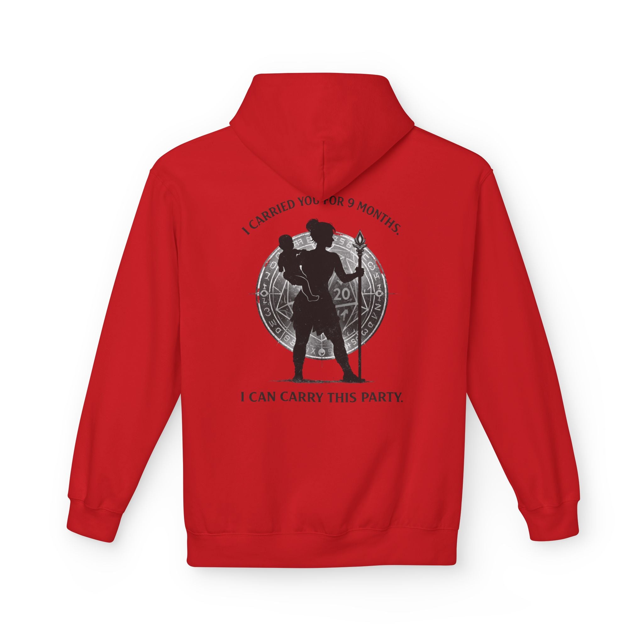 Warrior Mother Silhouette Hoodie | I Carried You for 9 Months, I Can Carry This Party