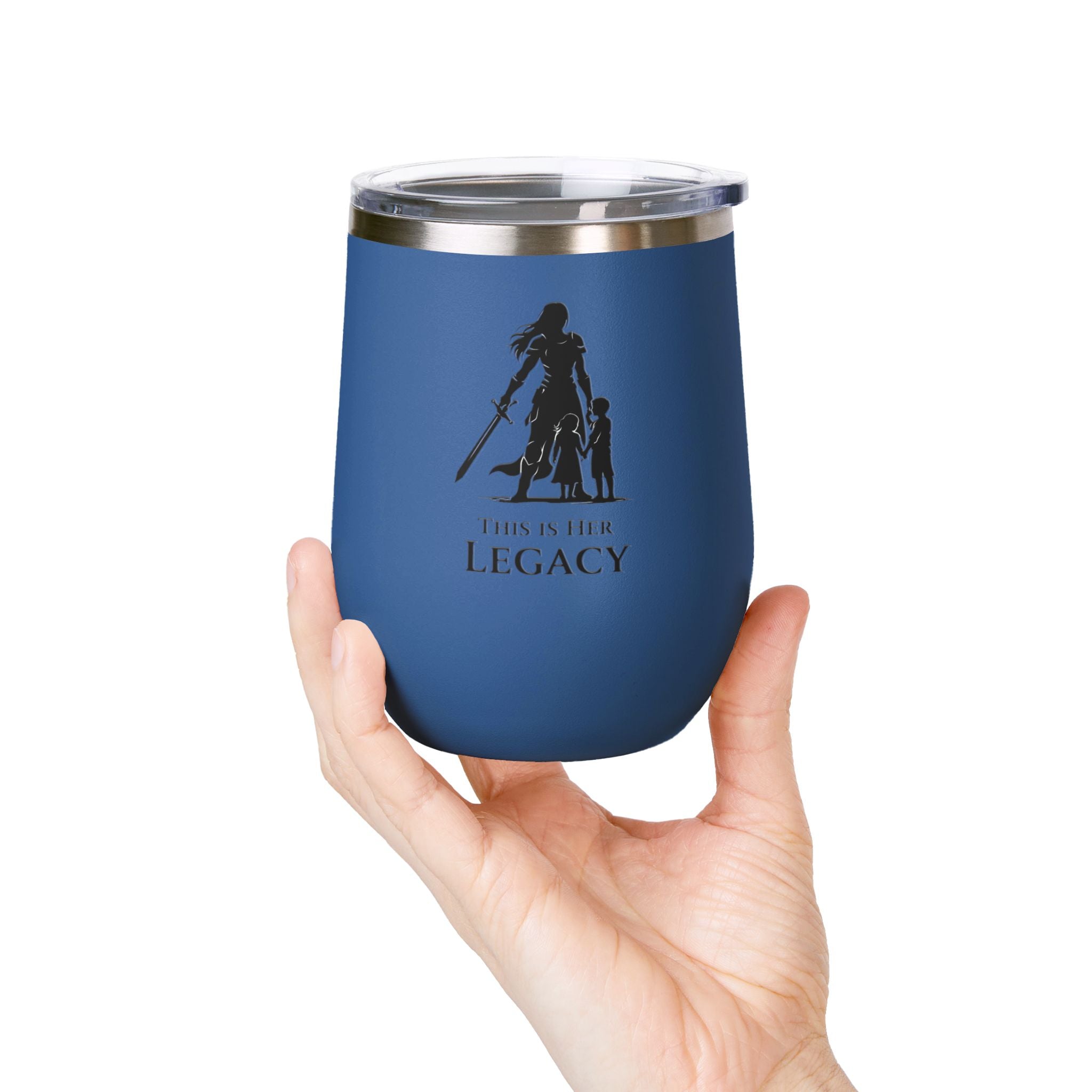 Warrior Mom Wine Tumbler – This Is Her Legacy – Strong Mother Gift – Funny Mom Cup Alternative – Wine Mom Gift – Mother’s Day Tumbler