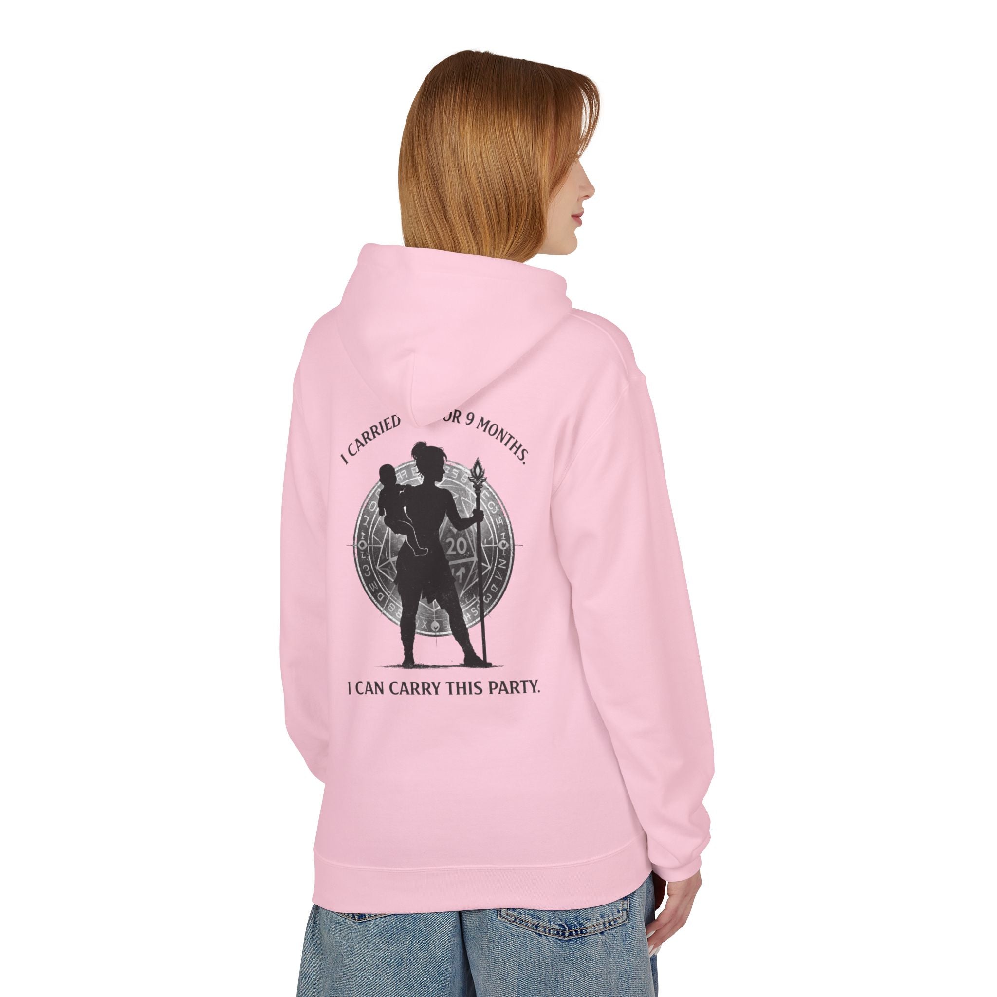 Warrior Mother Silhouette Hoodie | I Carried You for 9 Months, I Can Carry This Party