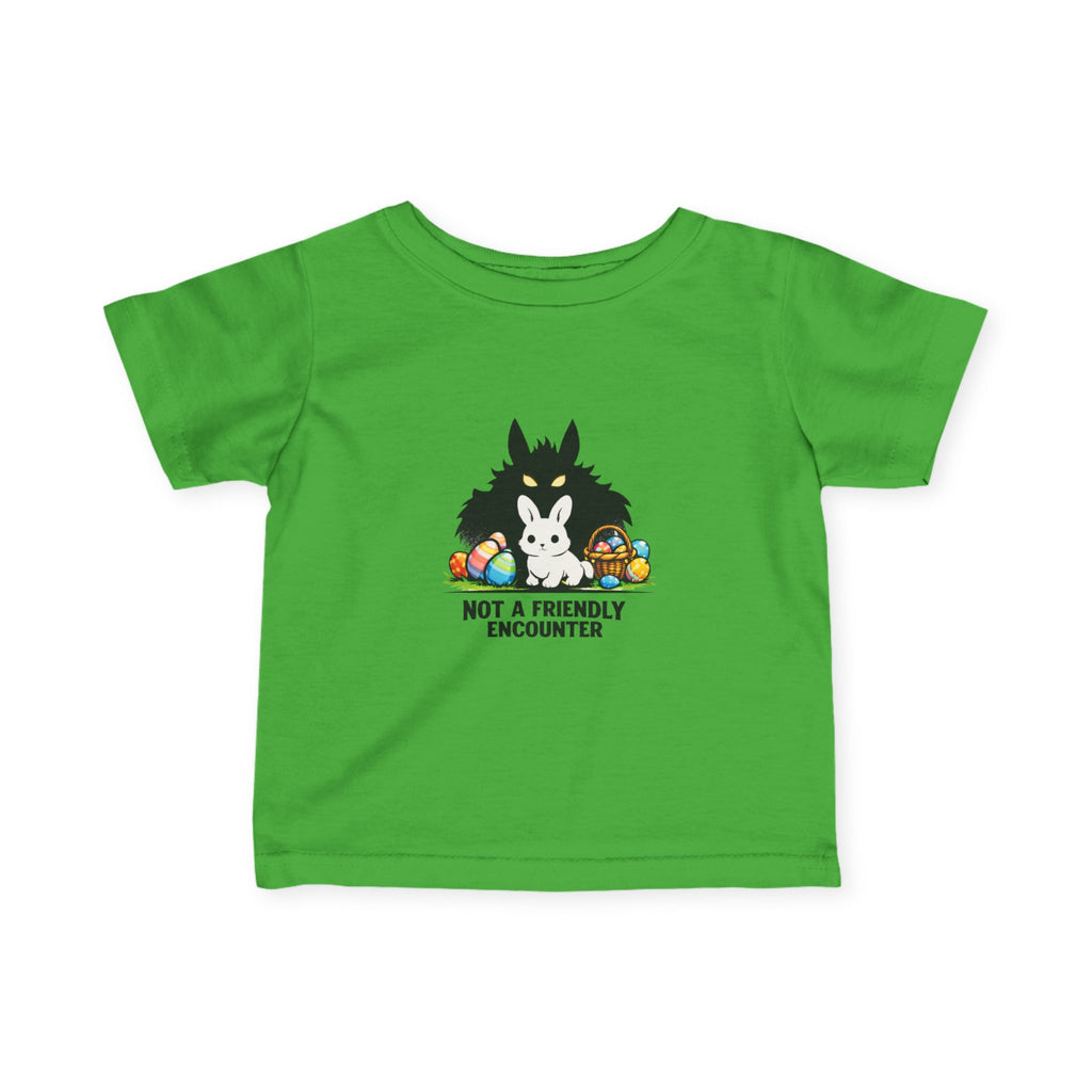 Not a Friendly Encounter Infant Tee | Wolf and Bunny Easter Eggs