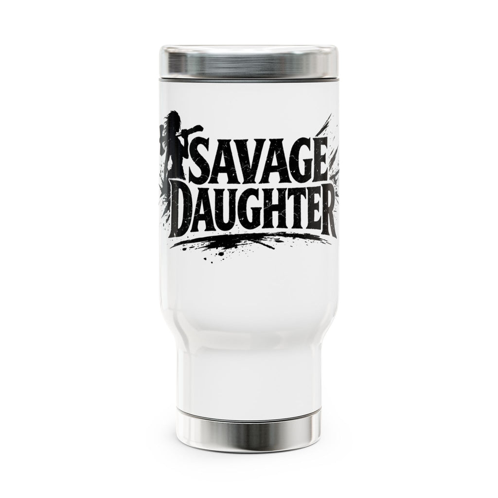 Savage Daughter travel mug | 14oz stainless steel travel mug with handle