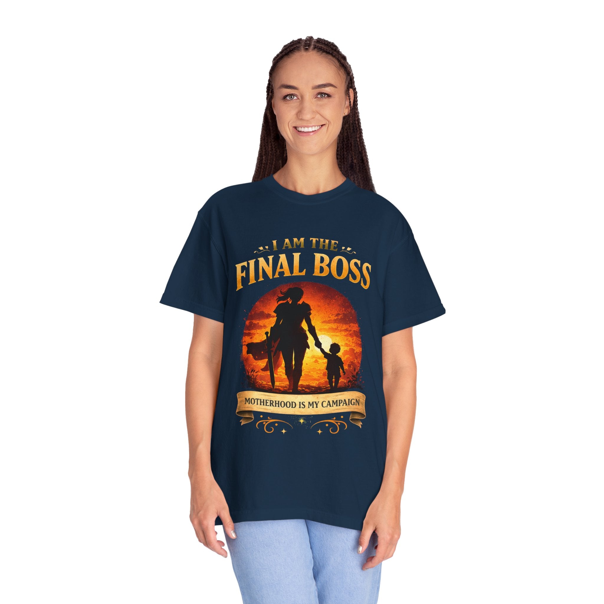 T‑Shirt — "I Am The Final Boss: Motherhood Is My Campaign" Graphic Tee