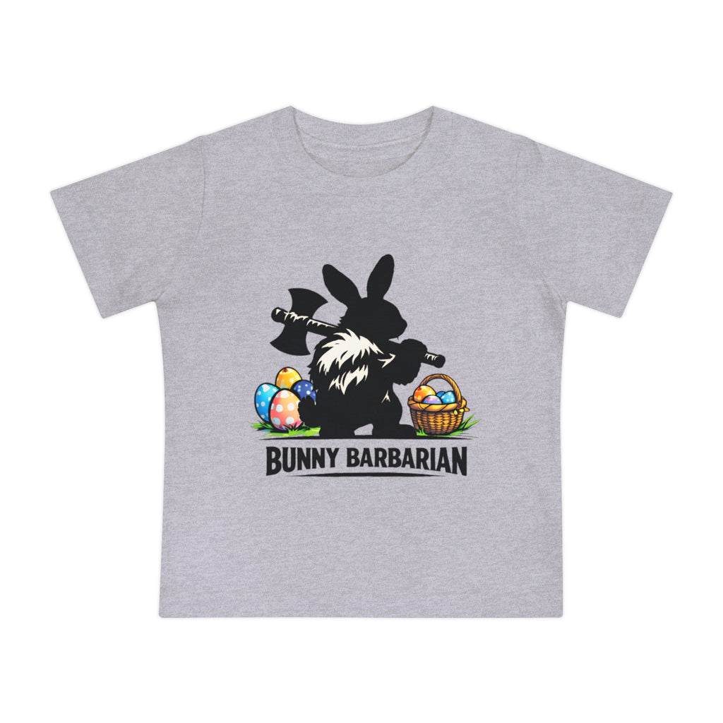 Bunny Barbarian Baby T-Shirt | Easter bunny, eggs, basket