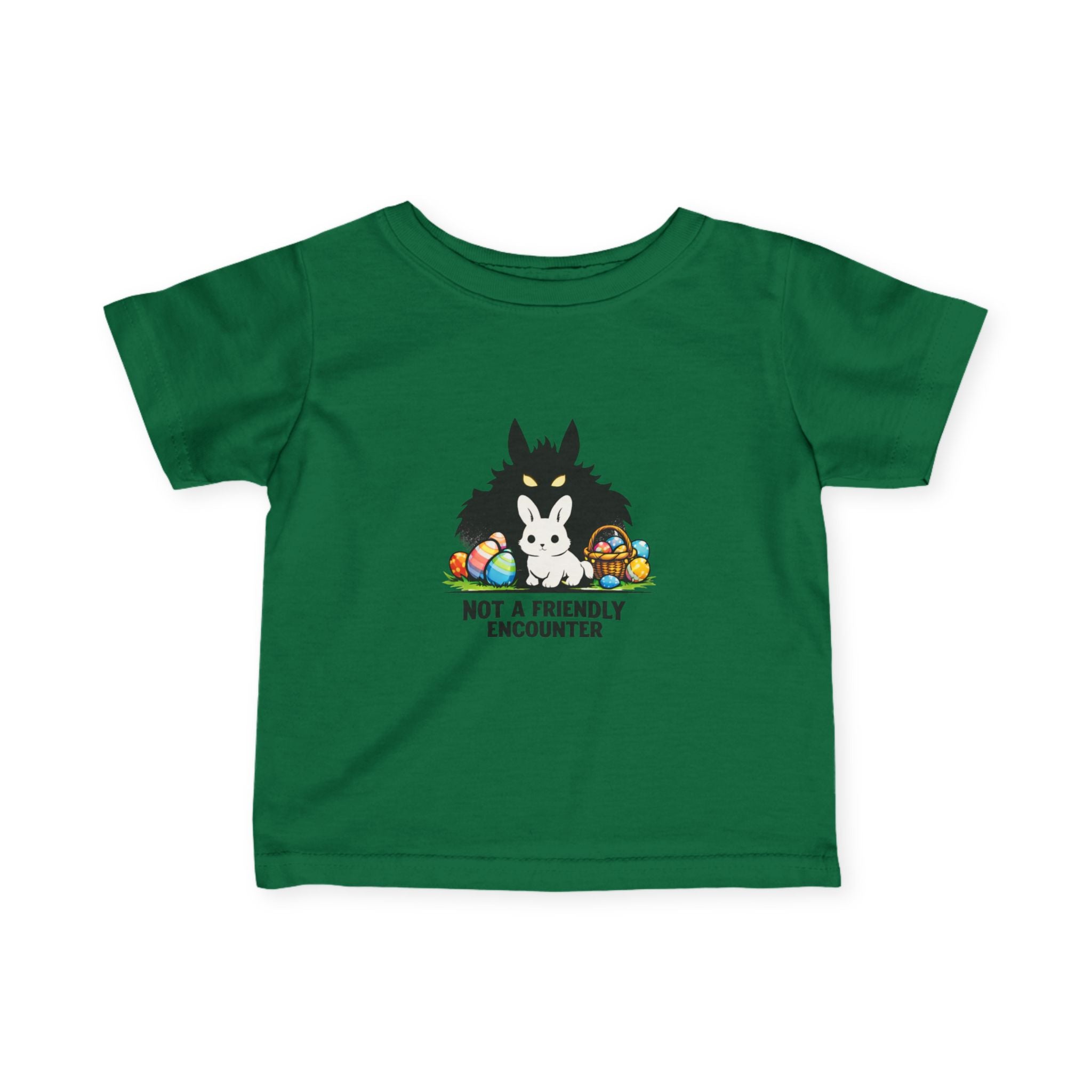 Not a Friendly Encounter Infant Tee | Wolf and Bunny Easter Eggs