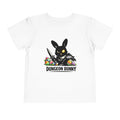Dungeon Bunny Toddler Tee | Cute Black Bunny with Sword and Eggs