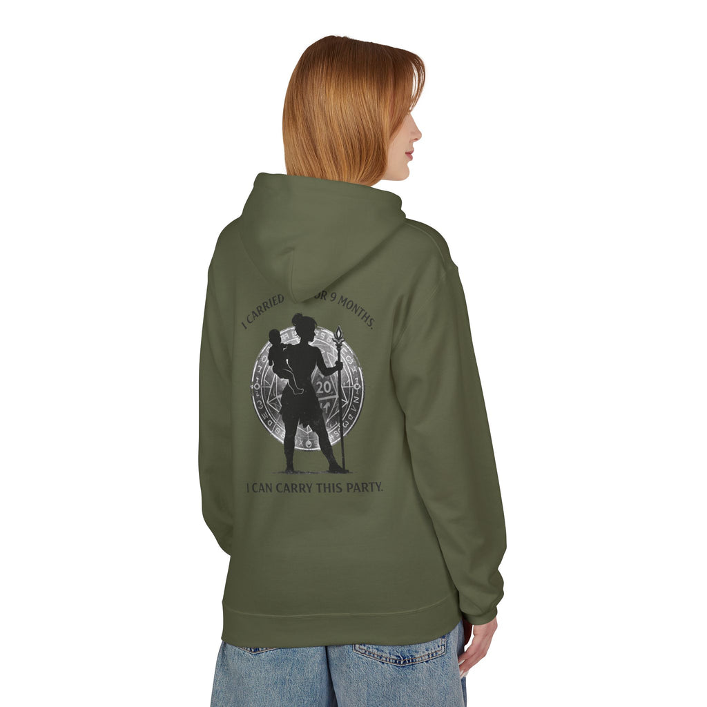Warrior Mother Silhouette Hoodie | I Carried You for 9 Months, I Can Carry This Party