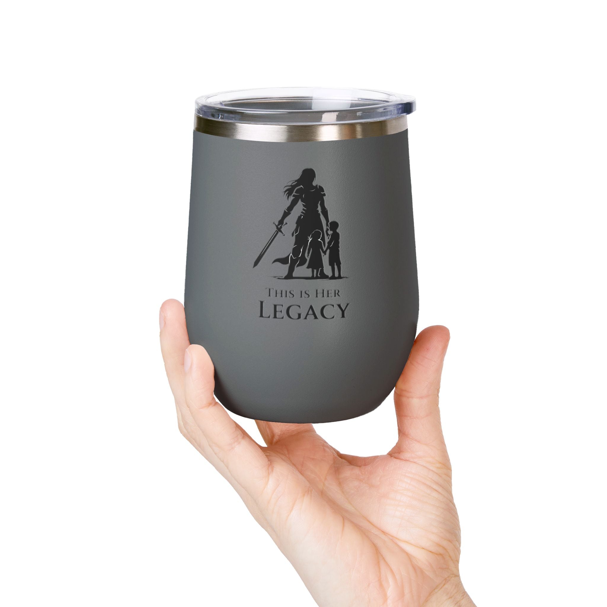 Warrior Mom Wine Tumbler – This Is Her Legacy – Strong Mother Gift – Funny Mom Cup Alternative – Wine Mom Gift – Mother’s Day Tumbler