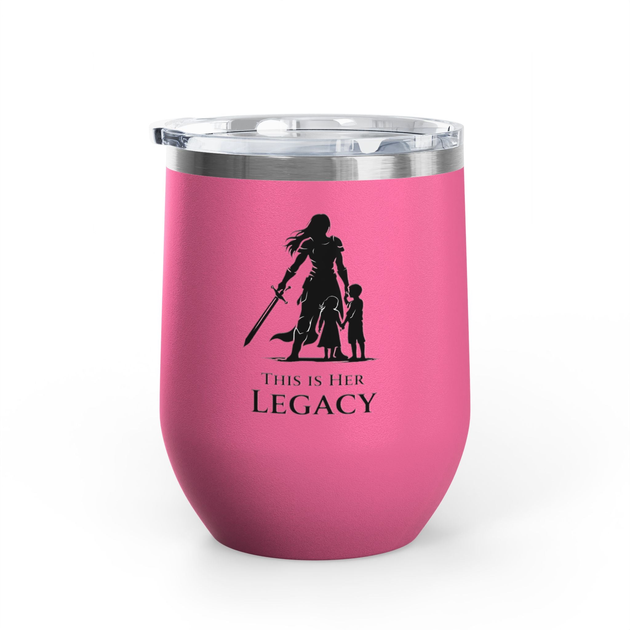 Warrior Mom Wine Tumbler – This Is Her Legacy – Strong Mother Gift – Funny Mom Cup Alternative – Wine Mom Gift – Mother’s Day Tumbler