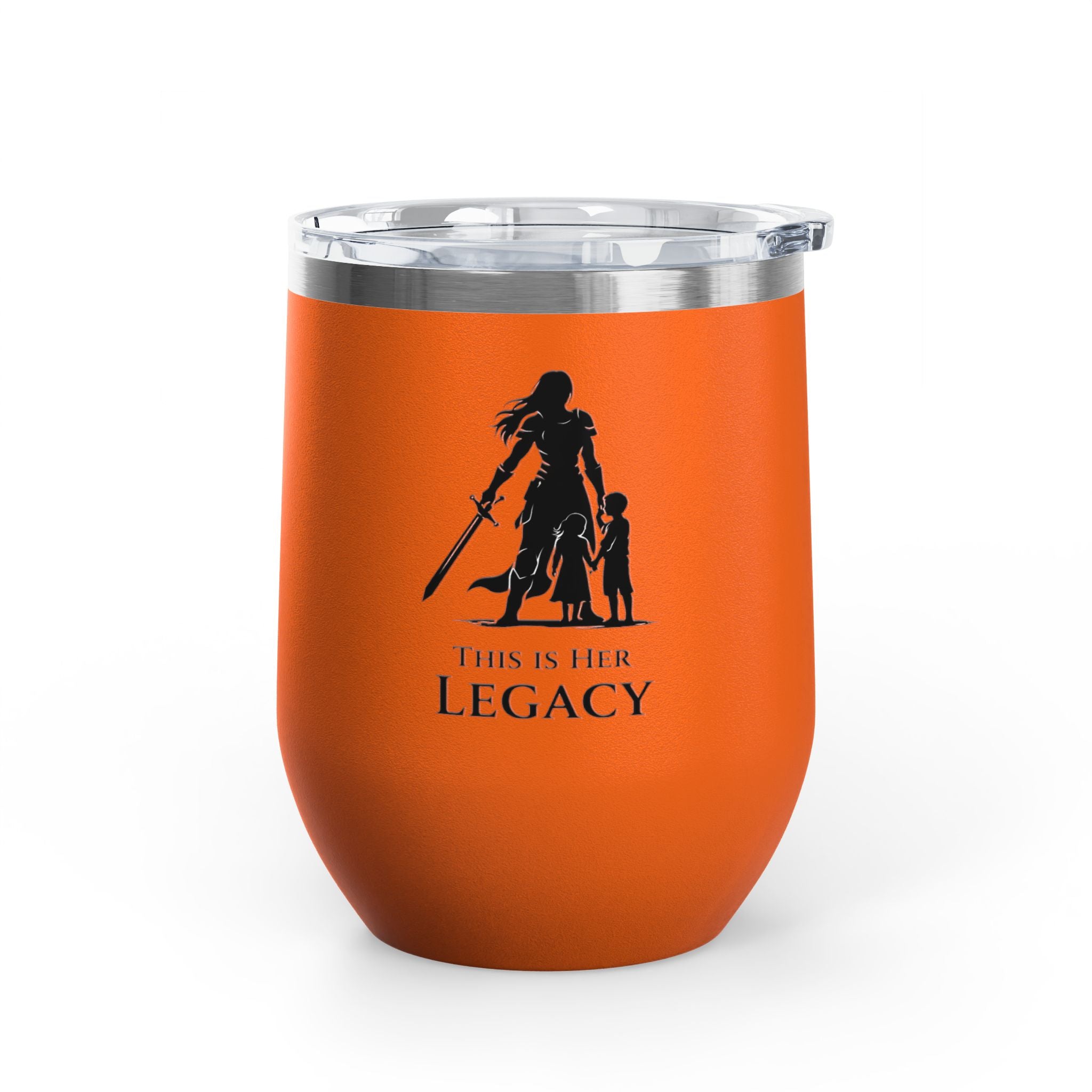 Warrior Mom Wine Tumbler – This Is Her Legacy – Strong Mother Gift – Funny Mom Cup Alternative – Wine Mom Gift – Mother’s Day Tumbler