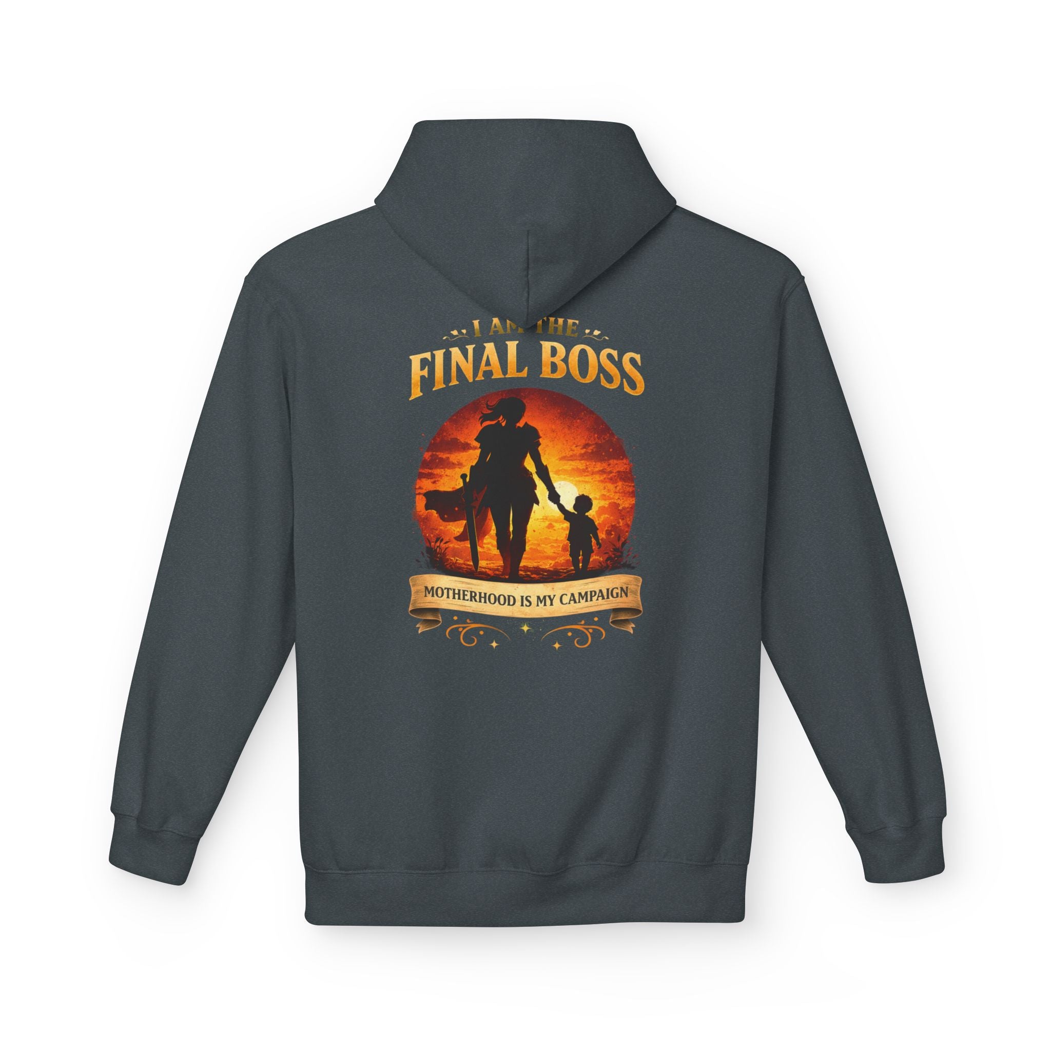 Motherhood Final Boss Hoodie — "Motherhood Is My Campaign" Graphic Hoodie