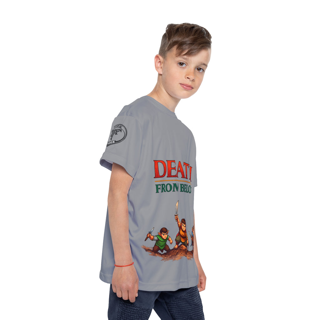 Death From Below Kids Sports Jersey | Dungeon Adventurer Party