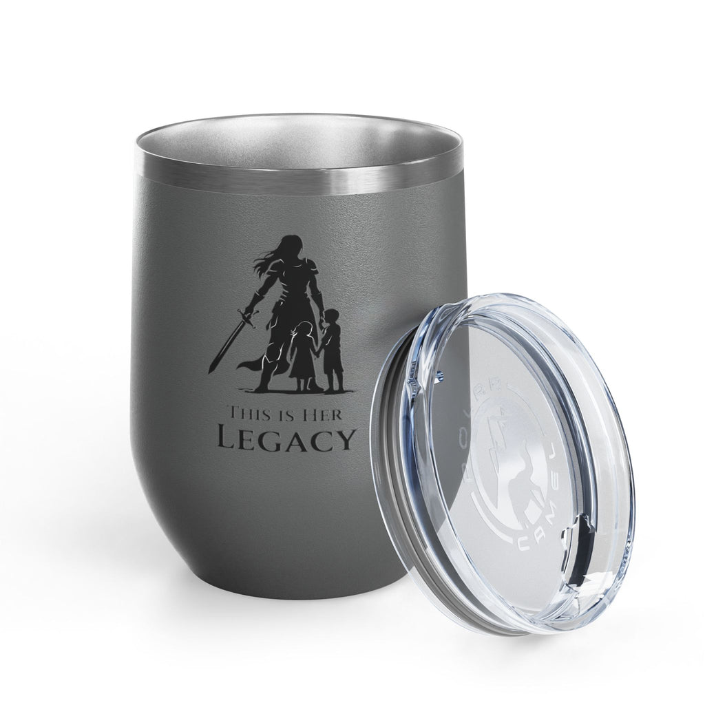Warrior Mom Wine Tumbler – This Is Her Legacy – Strong Mother Gift – Funny Mom Cup Alternative – Wine Mom Gift – Mother’s Day Tumbler