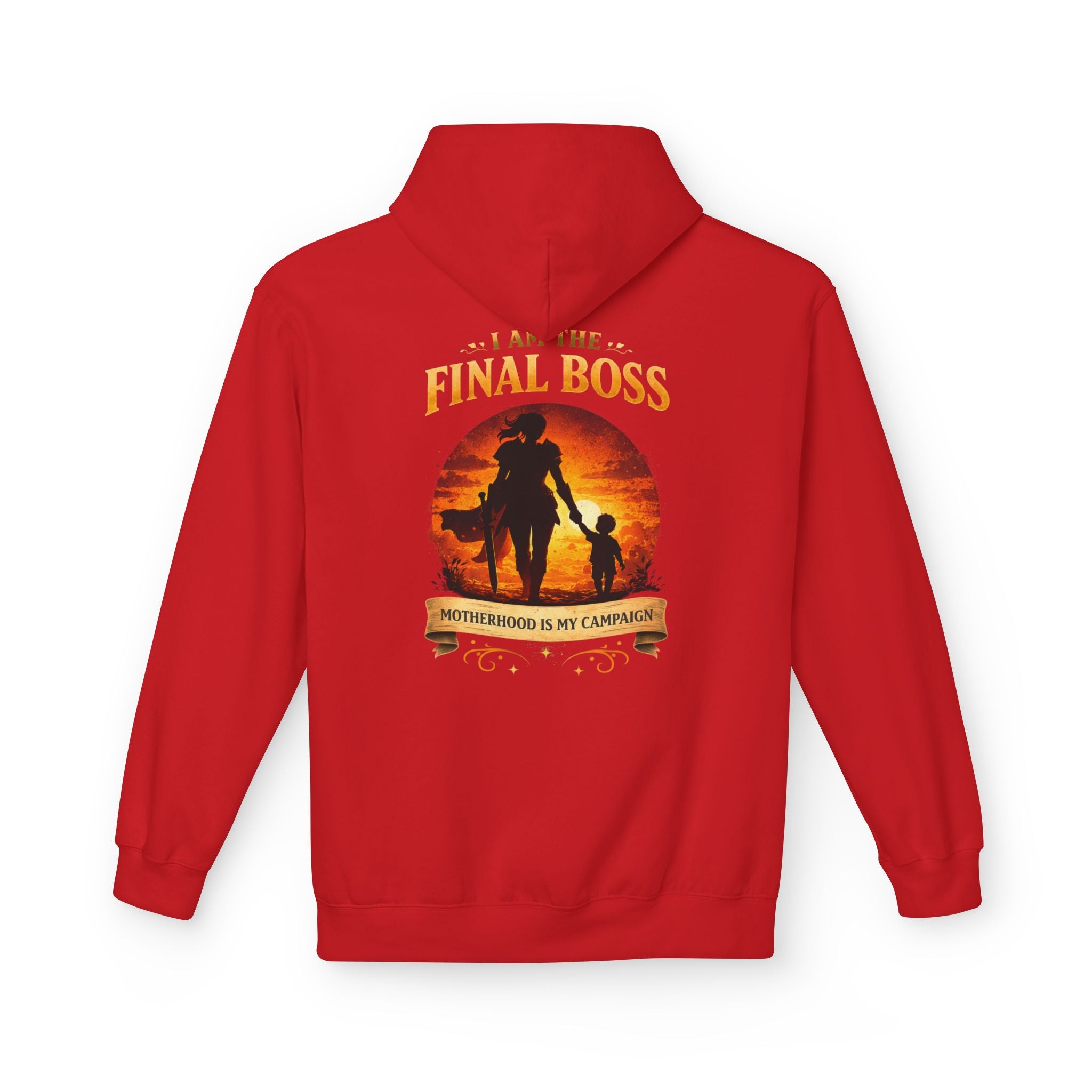 Motherhood Final Boss Hoodie — "Motherhood Is My Campaign" Graphic Hoodie