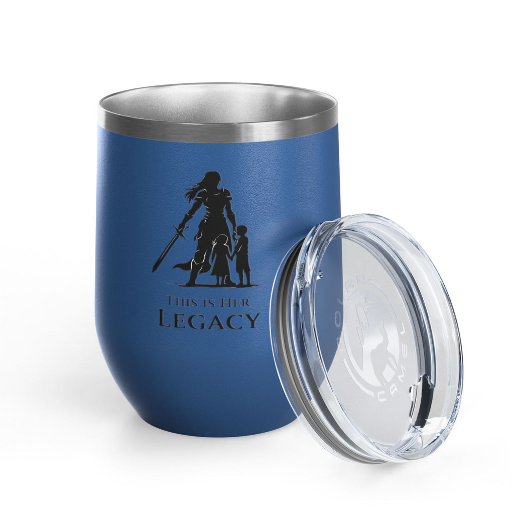 Warrior Mom Wine Tumbler – This Is Her Legacy – Strong Mother Gift – Funny Mom Cup Alternative – Wine Mom Gift – Mother’s Day Tumbler