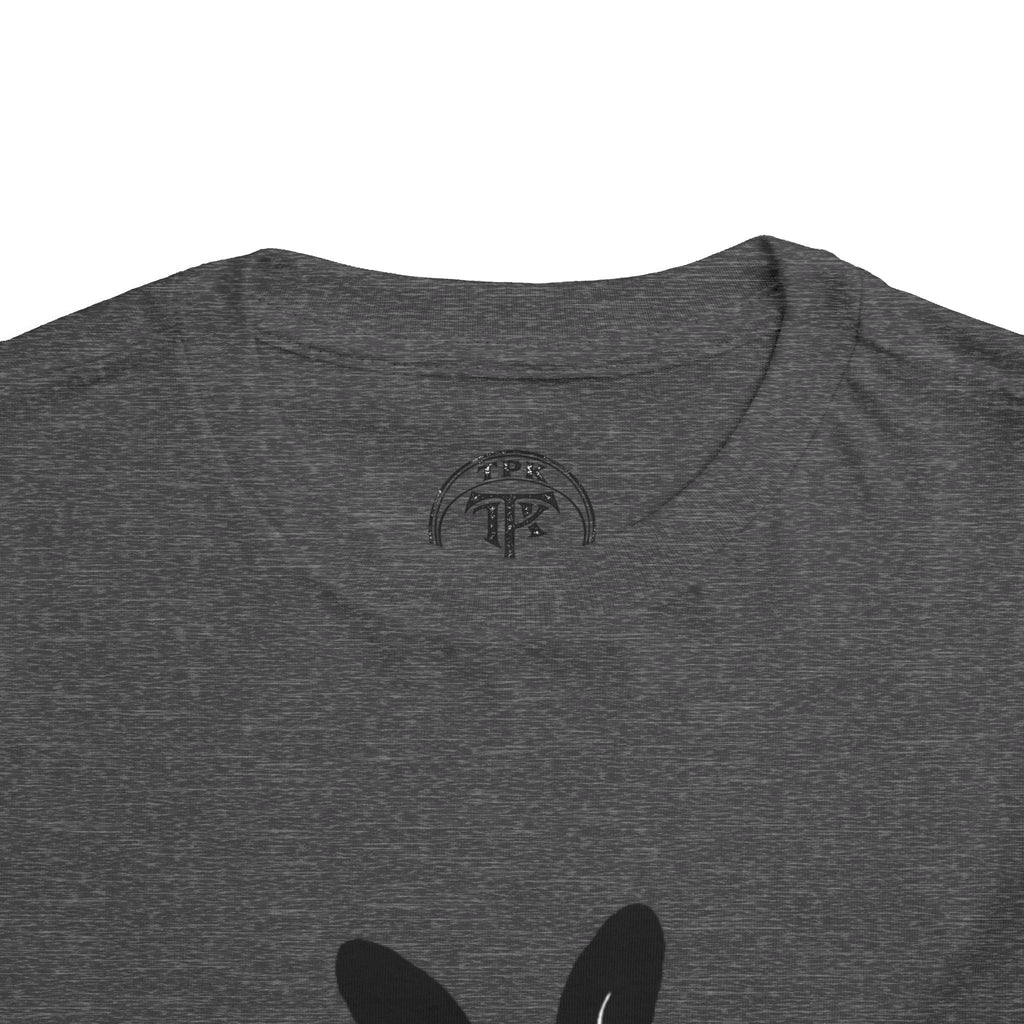 Dungeon Bunny Toddler Tee | Cute Black Bunny with Sword and Eggs