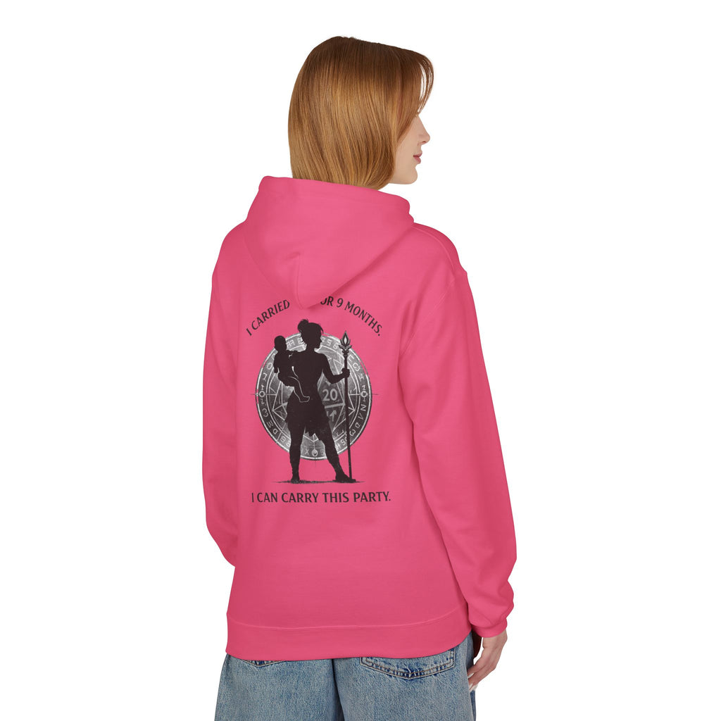 Warrior Mother Silhouette Hoodie | I Carried You for 9 Months, I Can Carry This Party