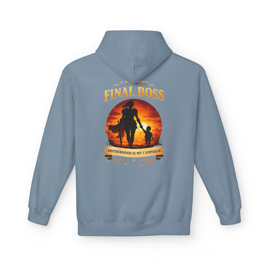 Motherhood Final Boss Hoodie — "Motherhood Is My Campaign" Graphic Hoodie