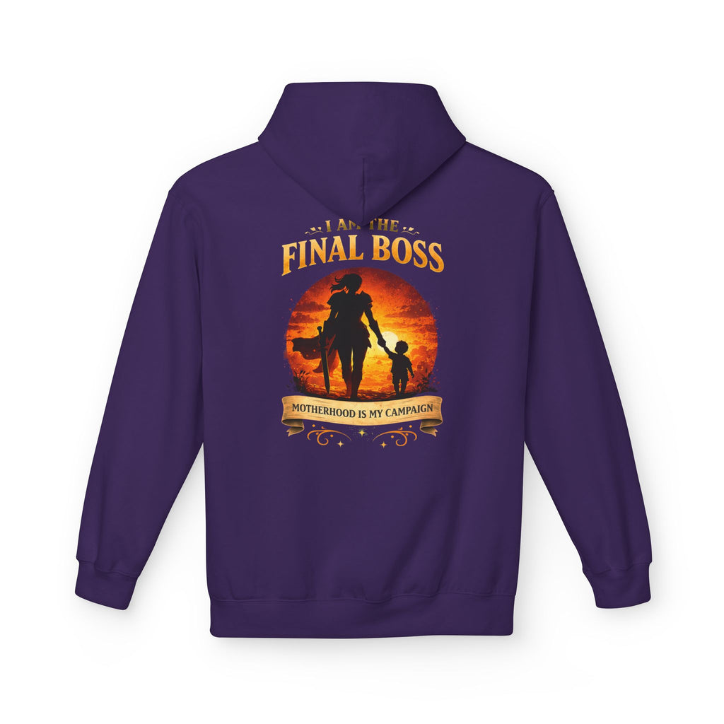 Motherhood Final Boss Hoodie — "Motherhood Is My Campaign" Graphic Hoodie