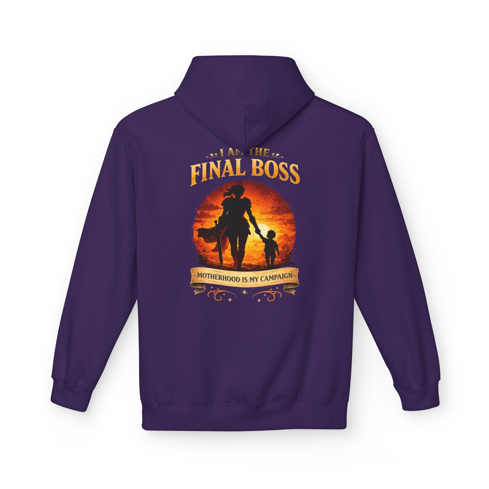 Motherhood Final Boss Hoodie — "Motherhood Is My Campaign" Graphic Hoodie