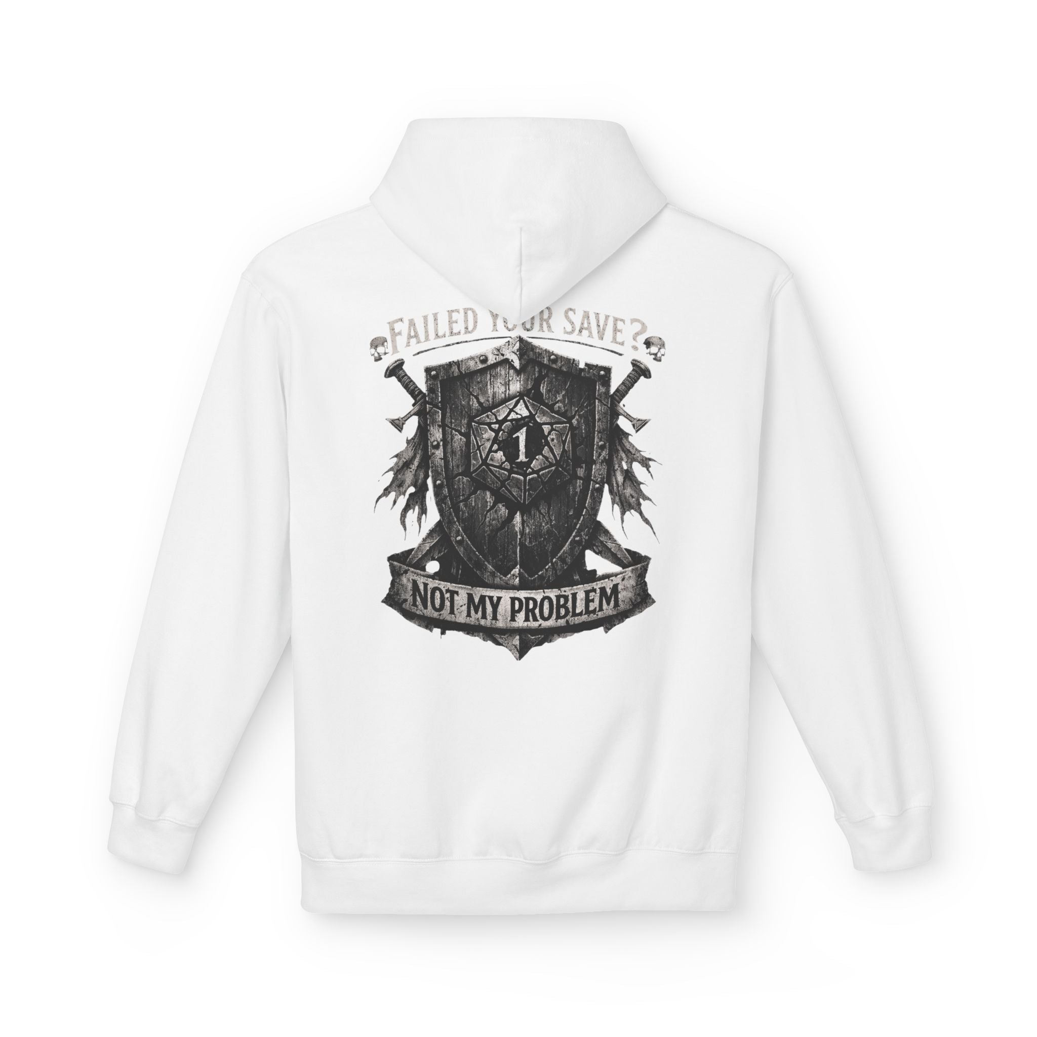 Failed Your Save? Not My Problem Shield Hoodie | RPG Gaming Crest