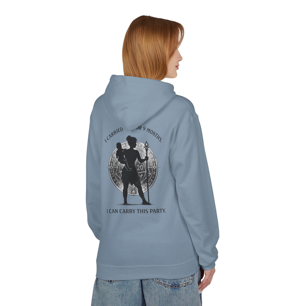Warrior Mother Silhouette Hoodie | I Carried You for 9 Months, I Can Carry This Party