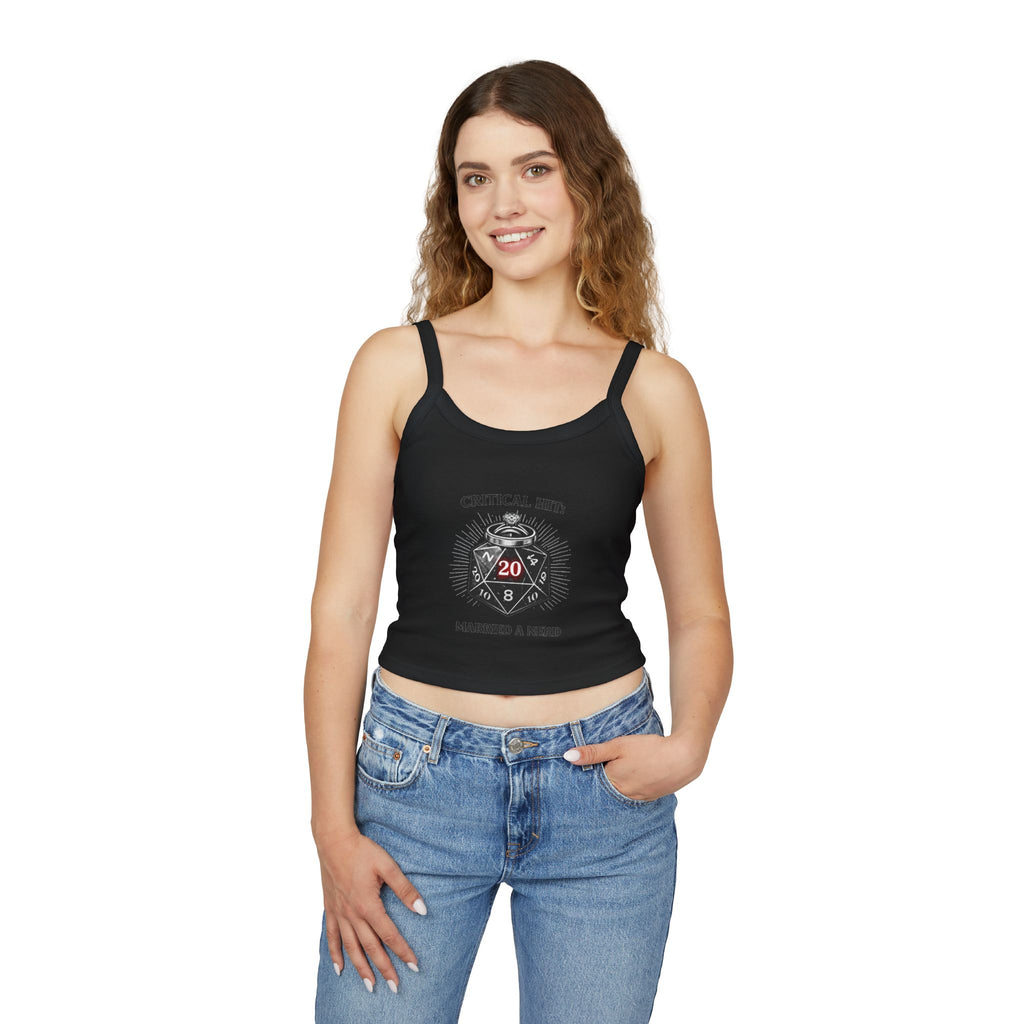 Critical Hit Married a Nerd Tank Top | D20 Dice Gaming Crop Top