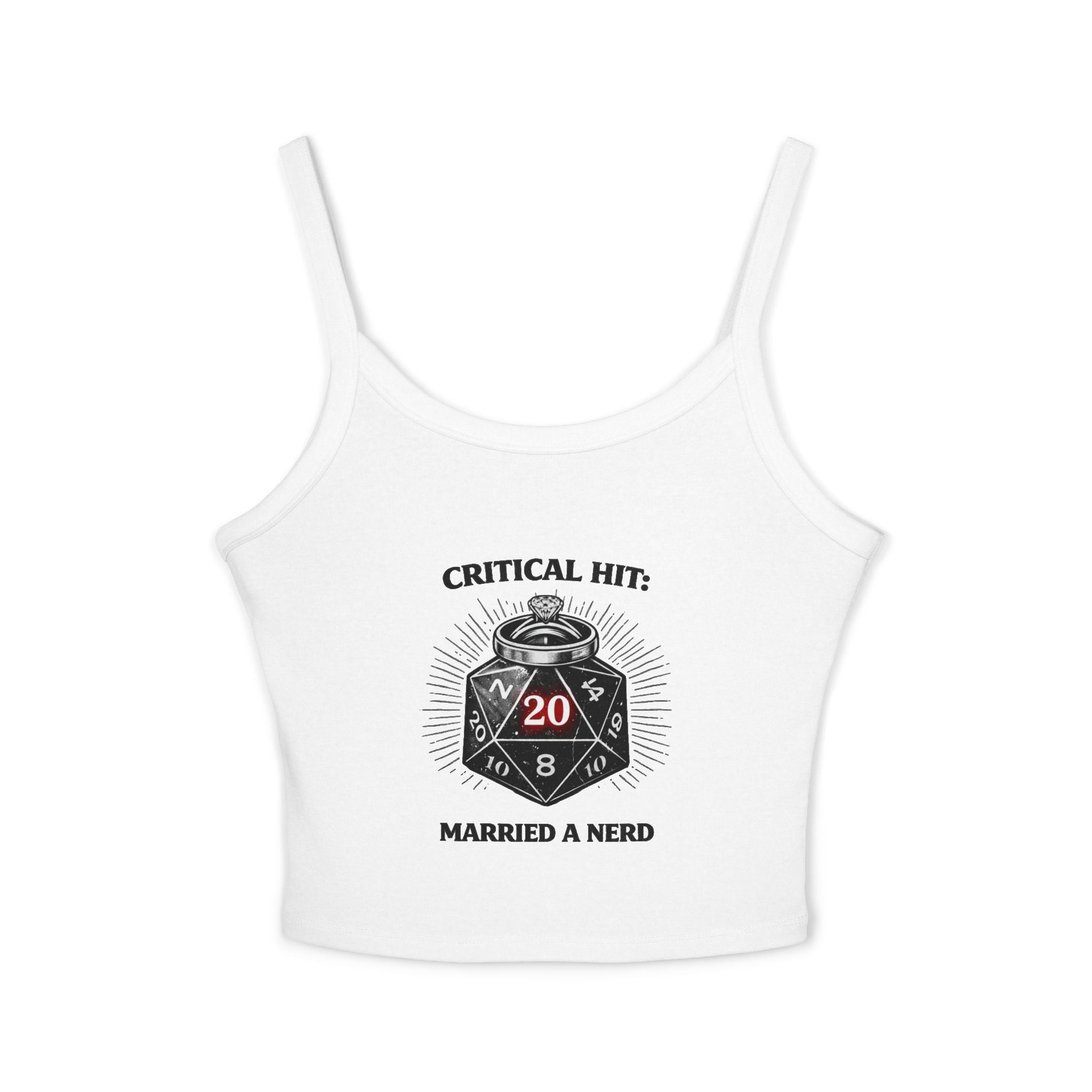 Critical Hit Married a Nerd Tank Top | D20 Dice Gaming Crop Top