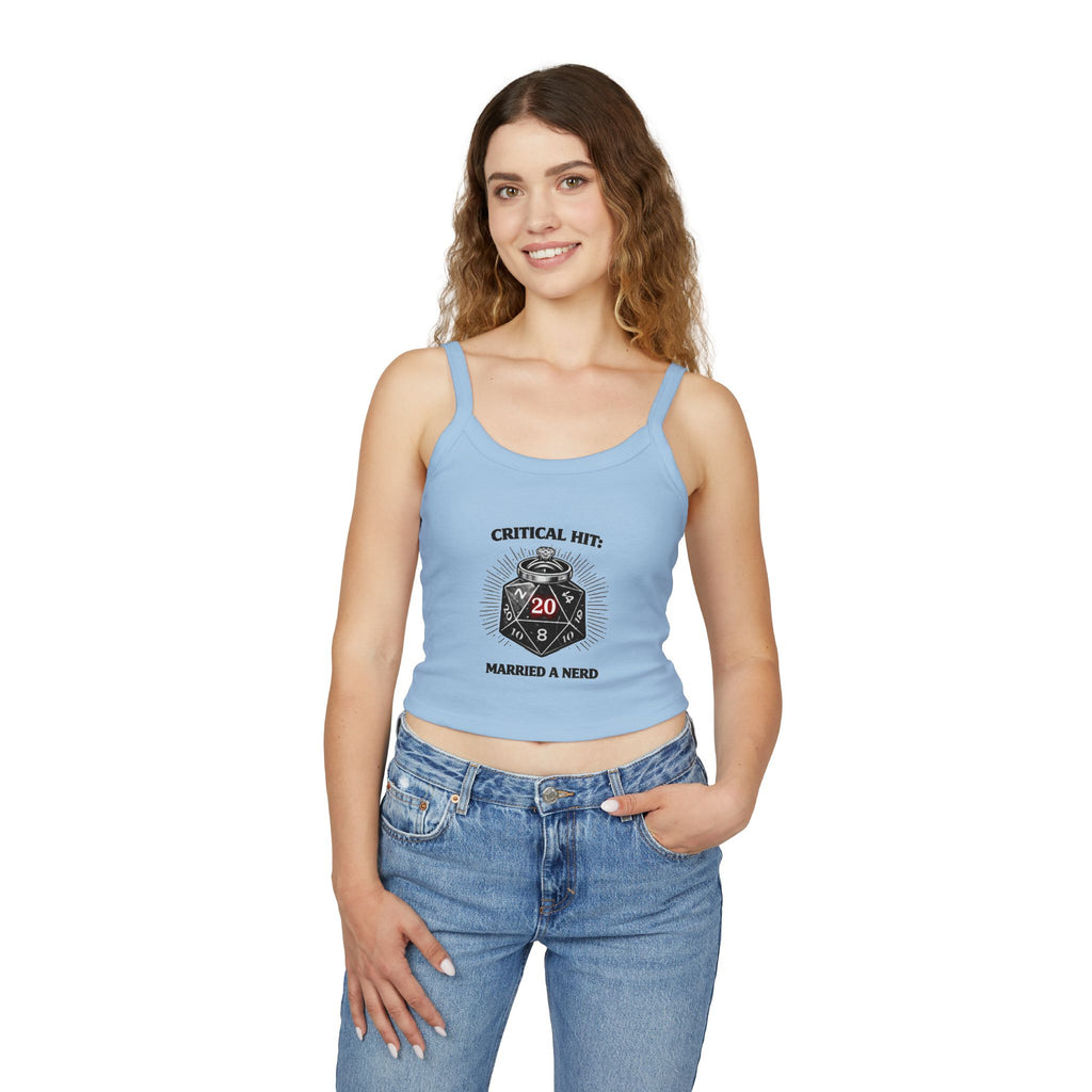 Critical Hit Married a Nerd Tank Top | D20 Dice Gaming Crop Top