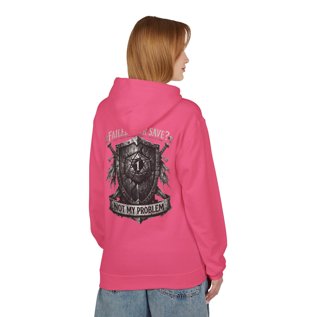 Failed Your Save? Not My Problem Shield Hoodie | RPG Gaming Crest