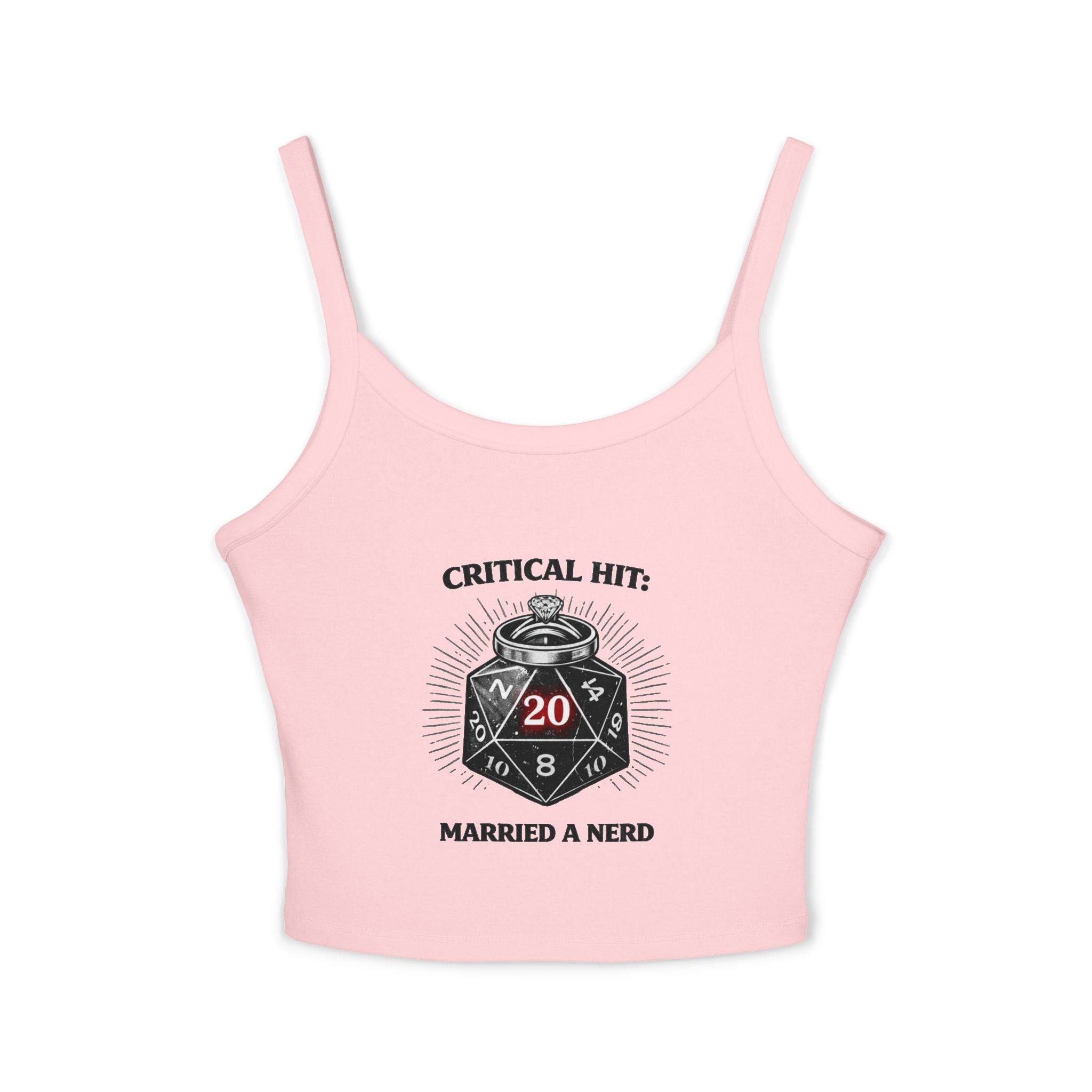 Critical Hit Married a Nerd Tank Top | D20 Dice Gaming Crop Top