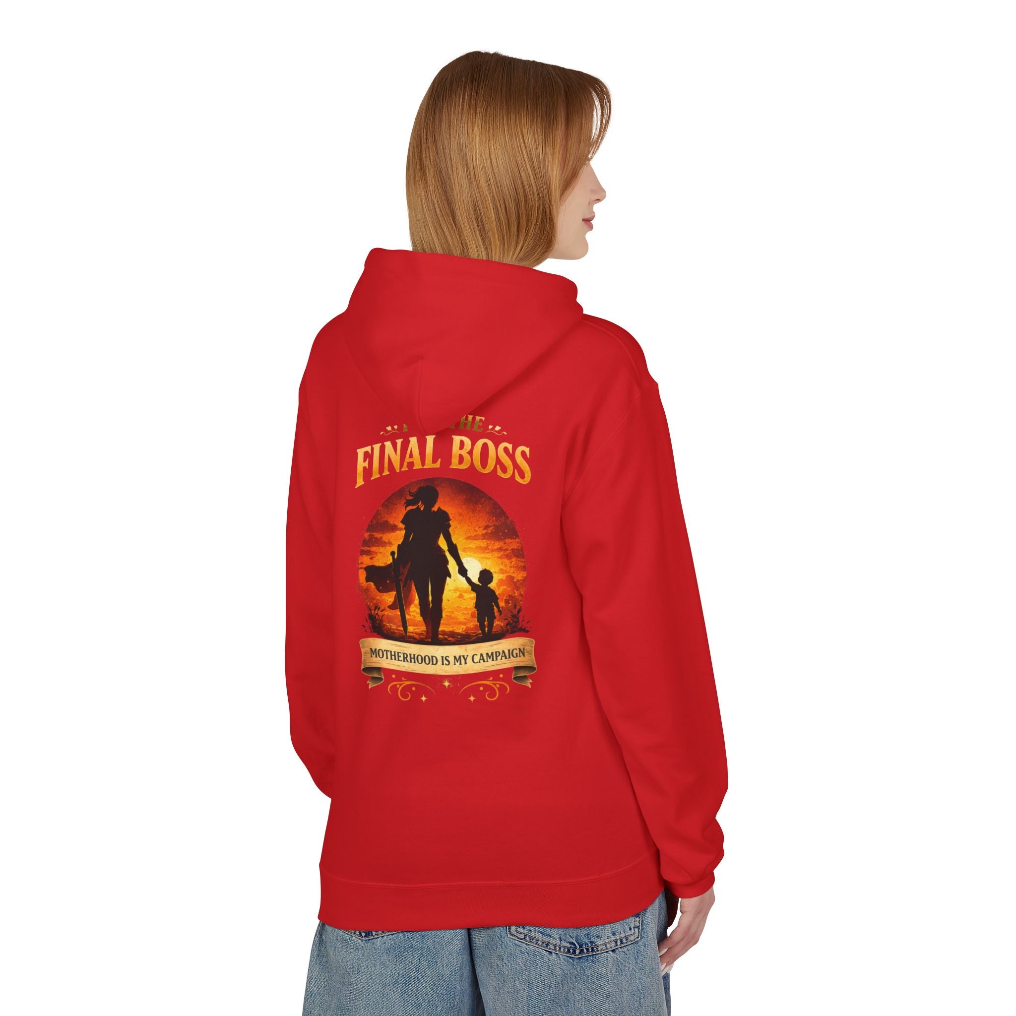 Motherhood Final Boss Hoodie — "Motherhood Is My Campaign" Graphic Hoodie