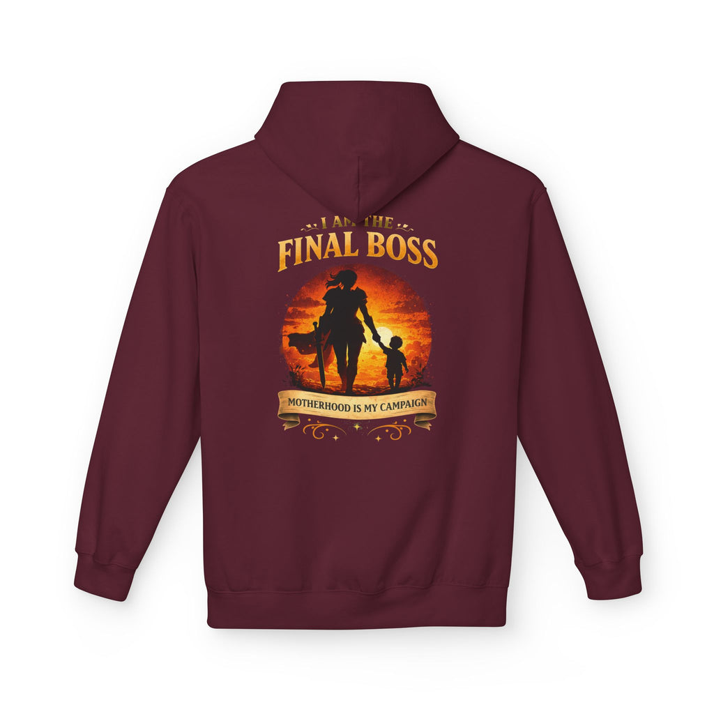 Motherhood Final Boss Hoodie — "Motherhood Is My Campaign" Graphic Hoodie